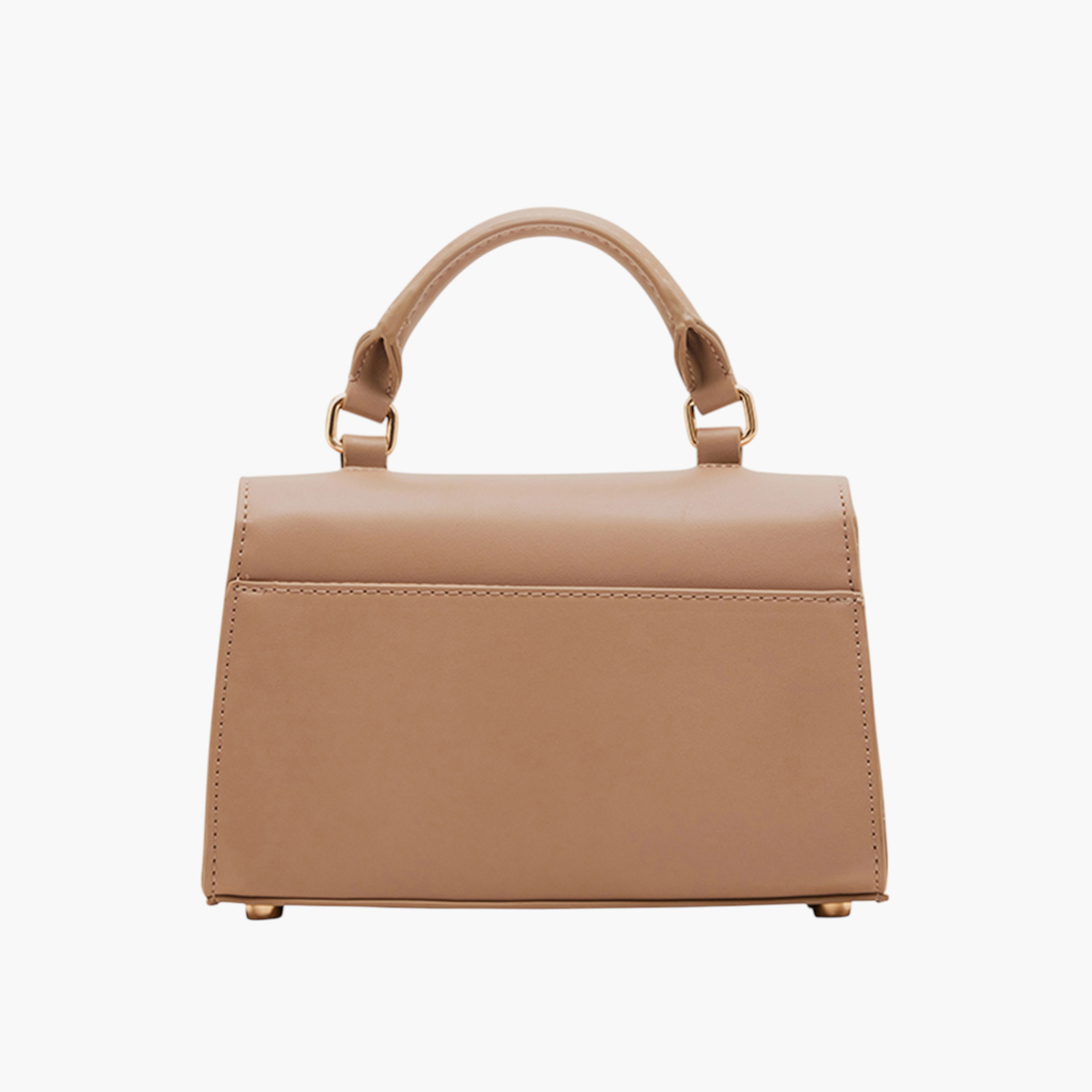 Anne Klein Solid Handbag with Twist Lock Closure and Top Handle-women-bagsandwallets-handbags-image-3