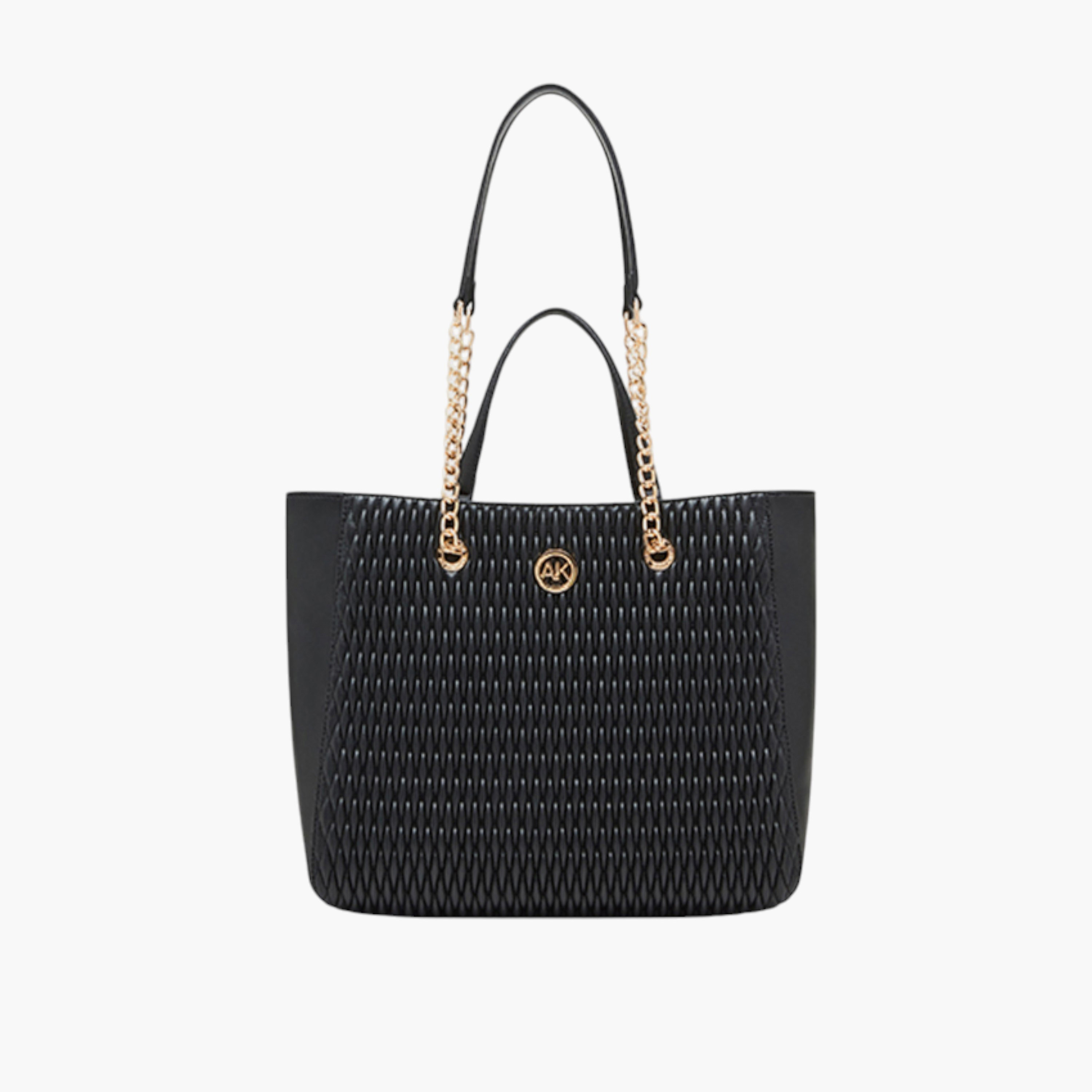 شنطة توتي بارزة الملمس بمقابض سلسلة من آن كلاين-women-bagsandwallets-handbags-image-1