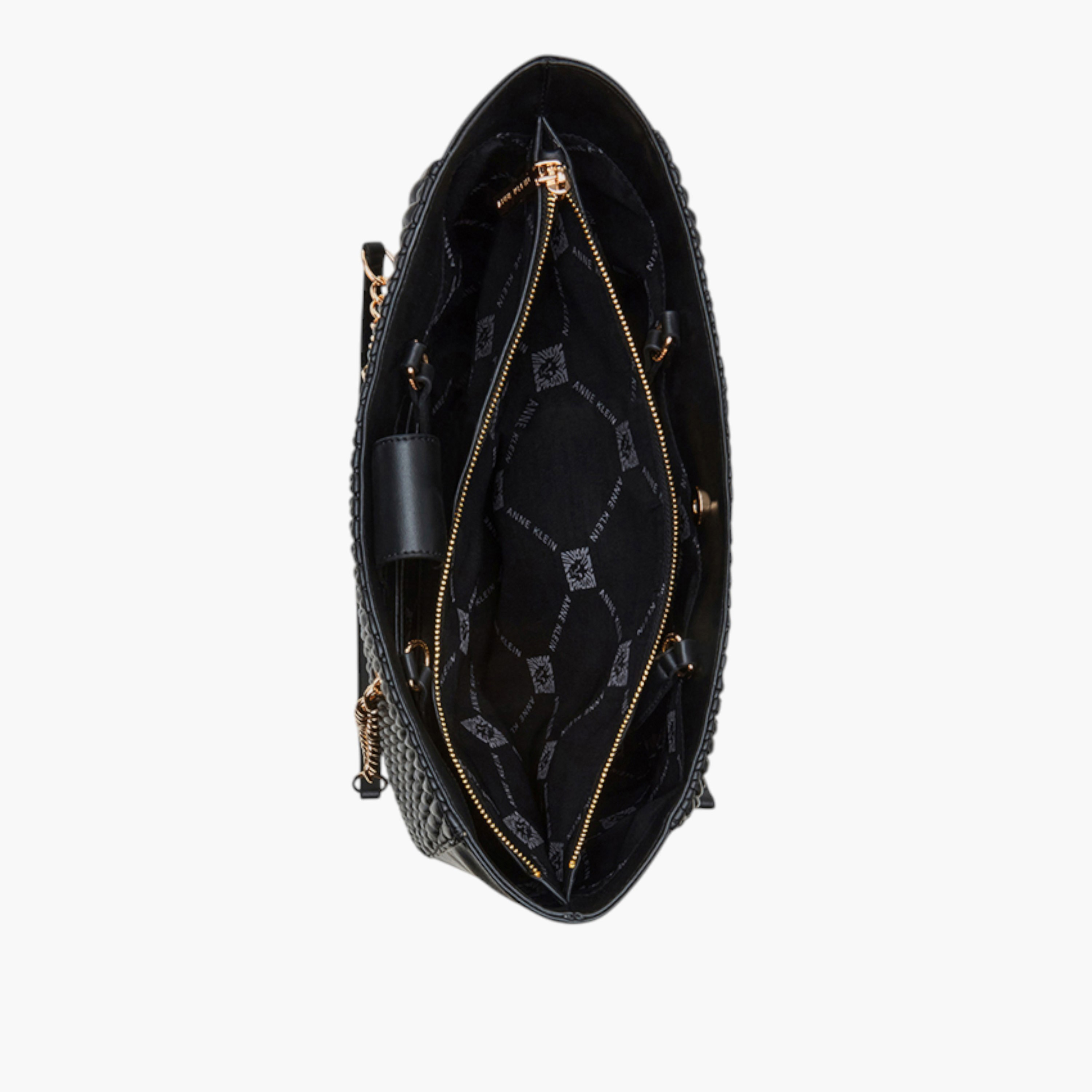 شنطة توتي بارزة الملمس بمقابض سلسلة من آن كلاين-women-bagsandwallets-handbags-image-4