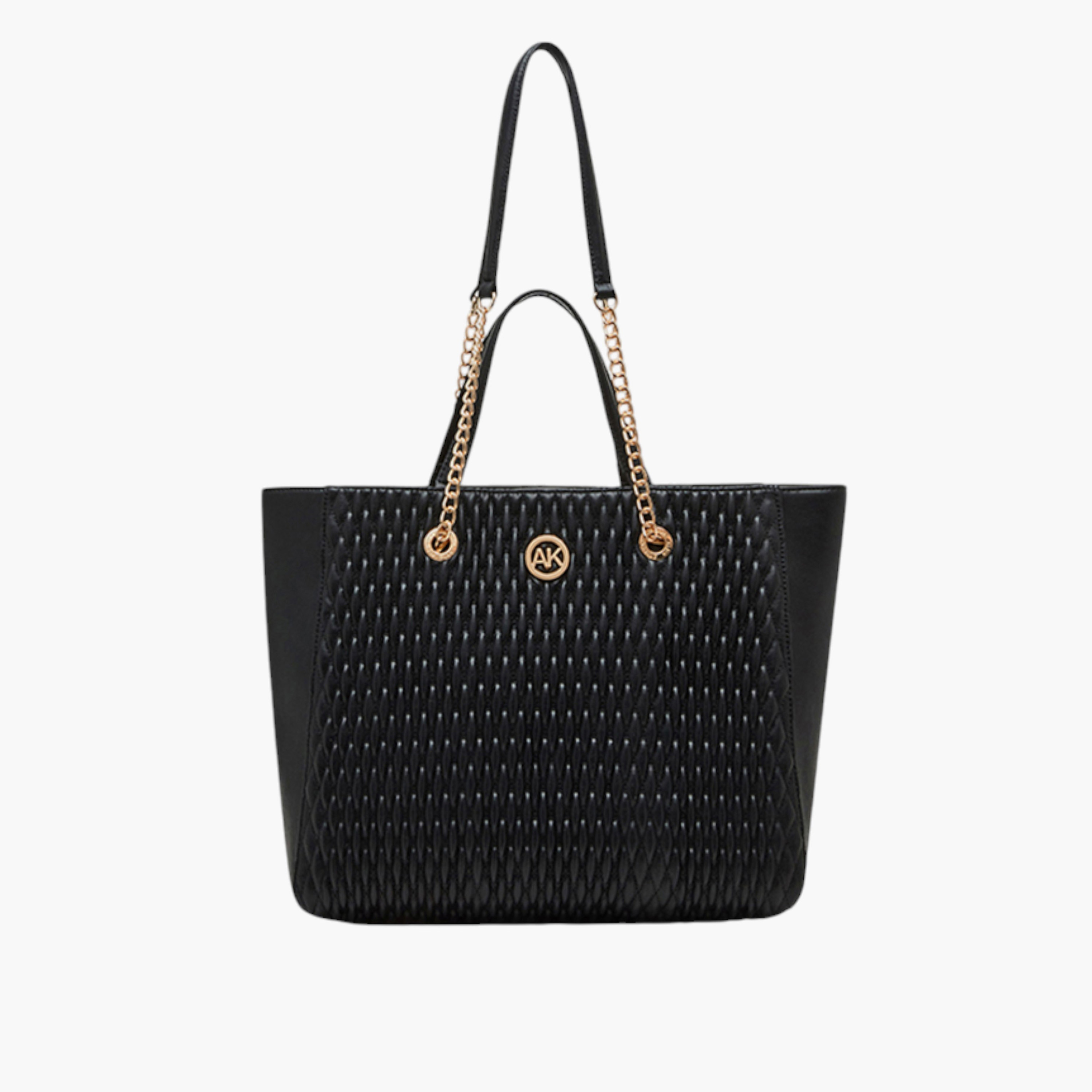 شنطة توتي بارزة الملمس بمقابض سلسلة من آن كلاين-women-bagsandwallets-handbags-image-1