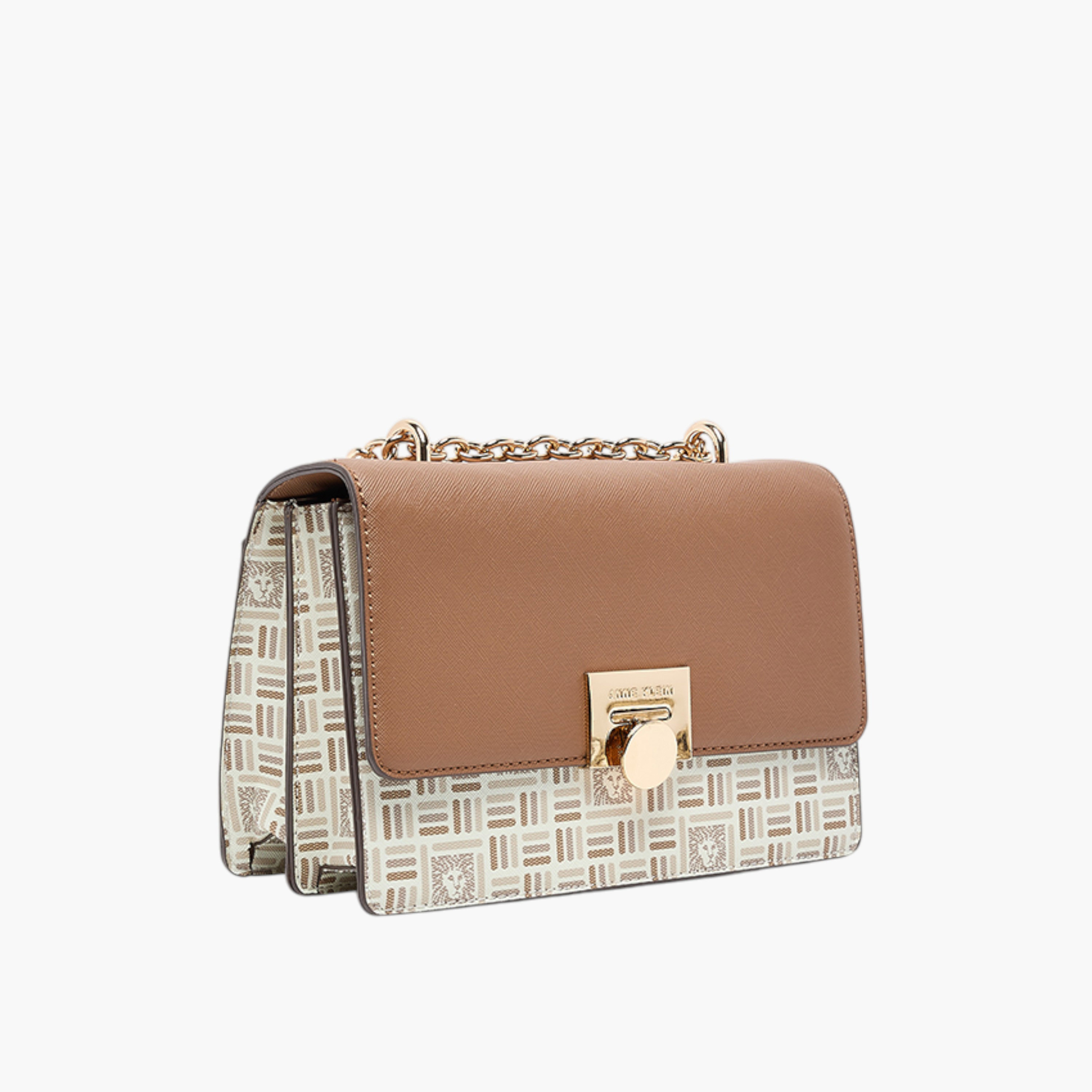 شنطة كروس بودي بطبعات مع إغلاق مغناطيسي وحزام سلسلة من آن كلاين-women-bagsandwallets-handbags-image-2