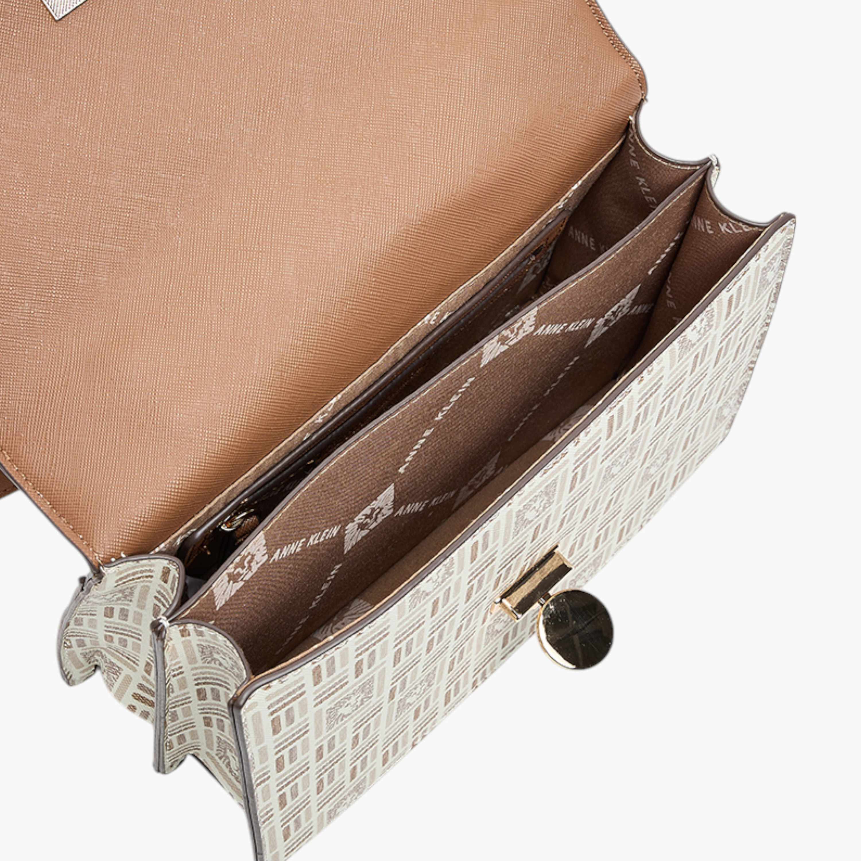 شنطة كروس بودي بطبعات مع إغلاق مغناطيسي وحزام سلسلة من آن كلاين-women-bagsandwallets-handbags-image-5