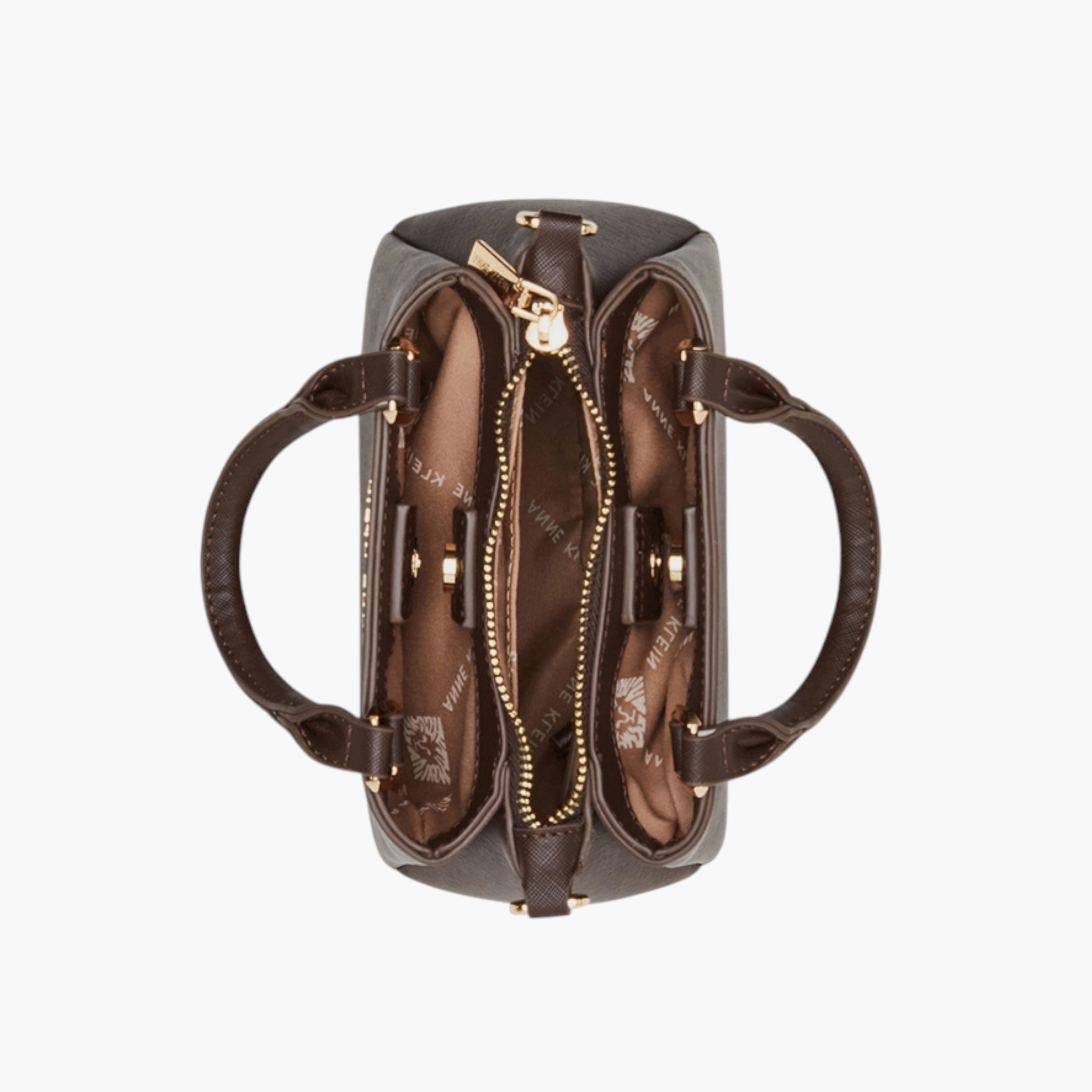 شنطة توتي بارزة الملمس بمقابض مزدوجة وسحاب إغلاق من آن كلاين-women-bagsandwallets-handbags-image-4