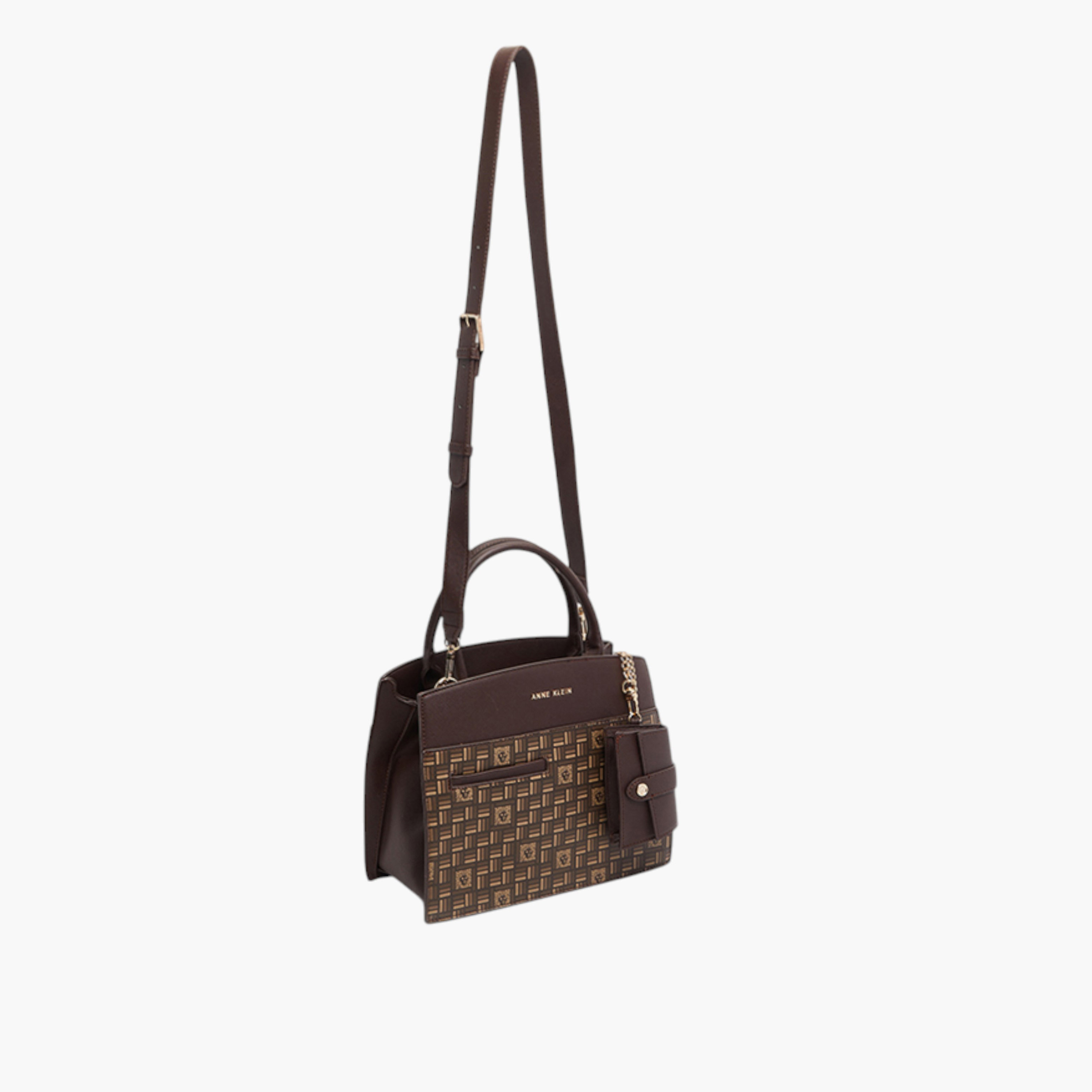 شنطة توتي بطبعات مونوجرام ومقابض مزدوجة مع محفظة قابلة للفصل من آن كلاين-women-bagsandwallets-handbags-image-4