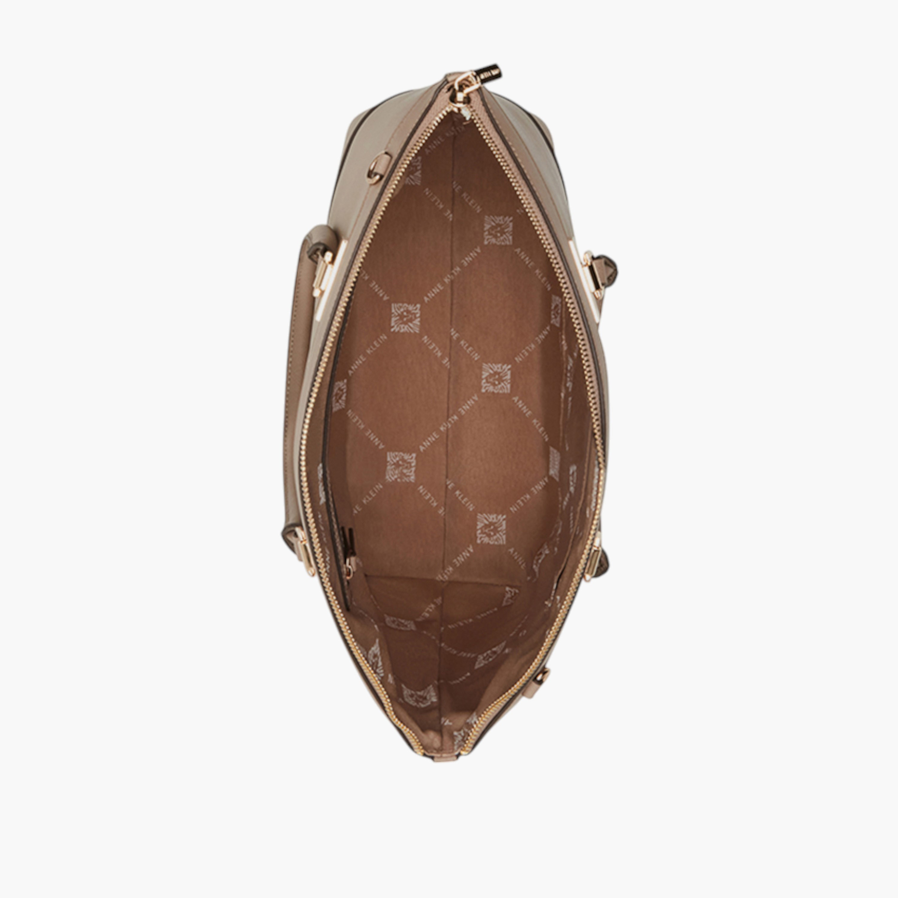 شنطة توتي سادة بمقابض مزدوجة وسحاب إغلاق من آن كلاين-women-bagsandwallets-handbags-image-4