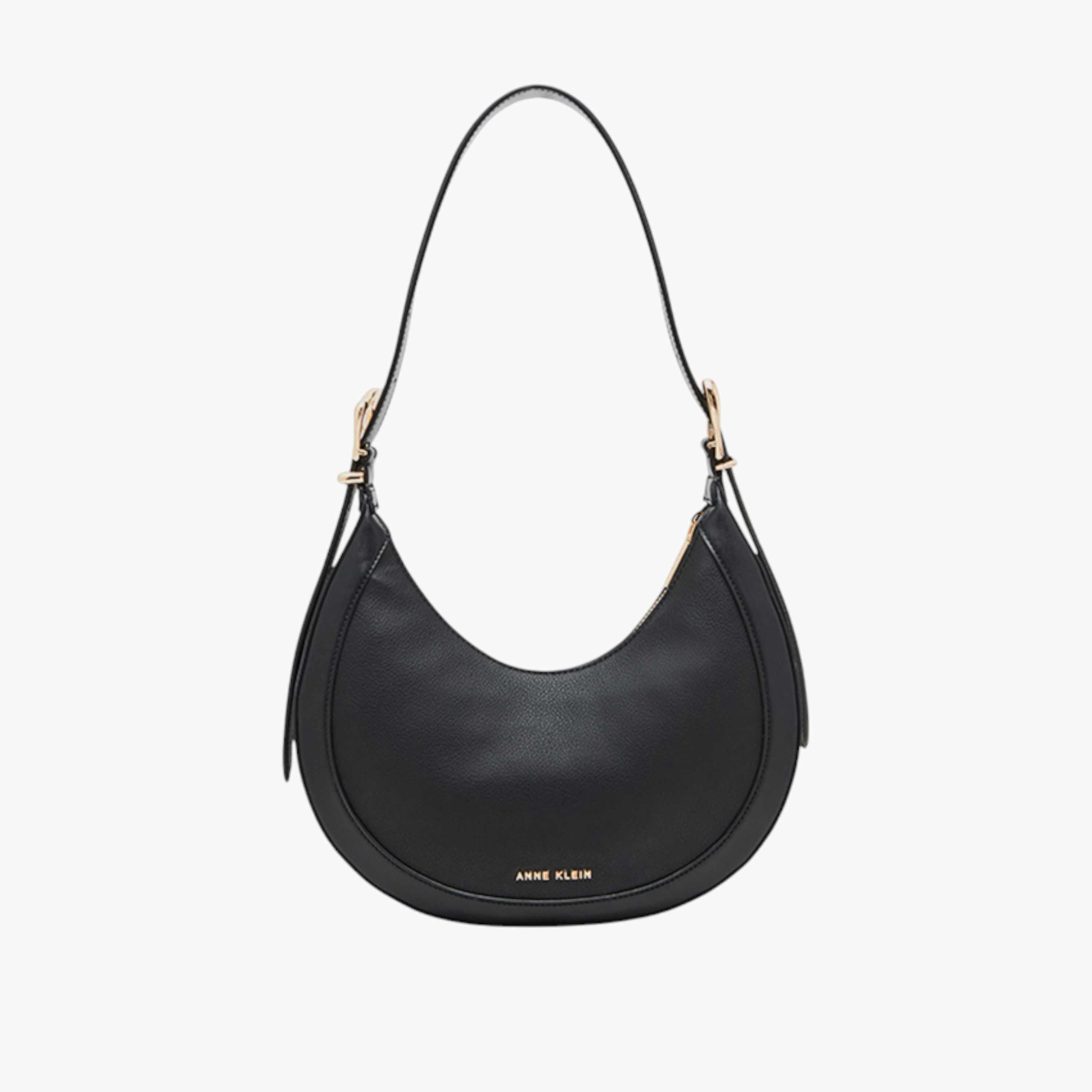 شنطة كتف سادة بسحاب إغلاق وحزام قابل للتعديل من آن كلاين-women-bagsandwallets-handbags-image-1