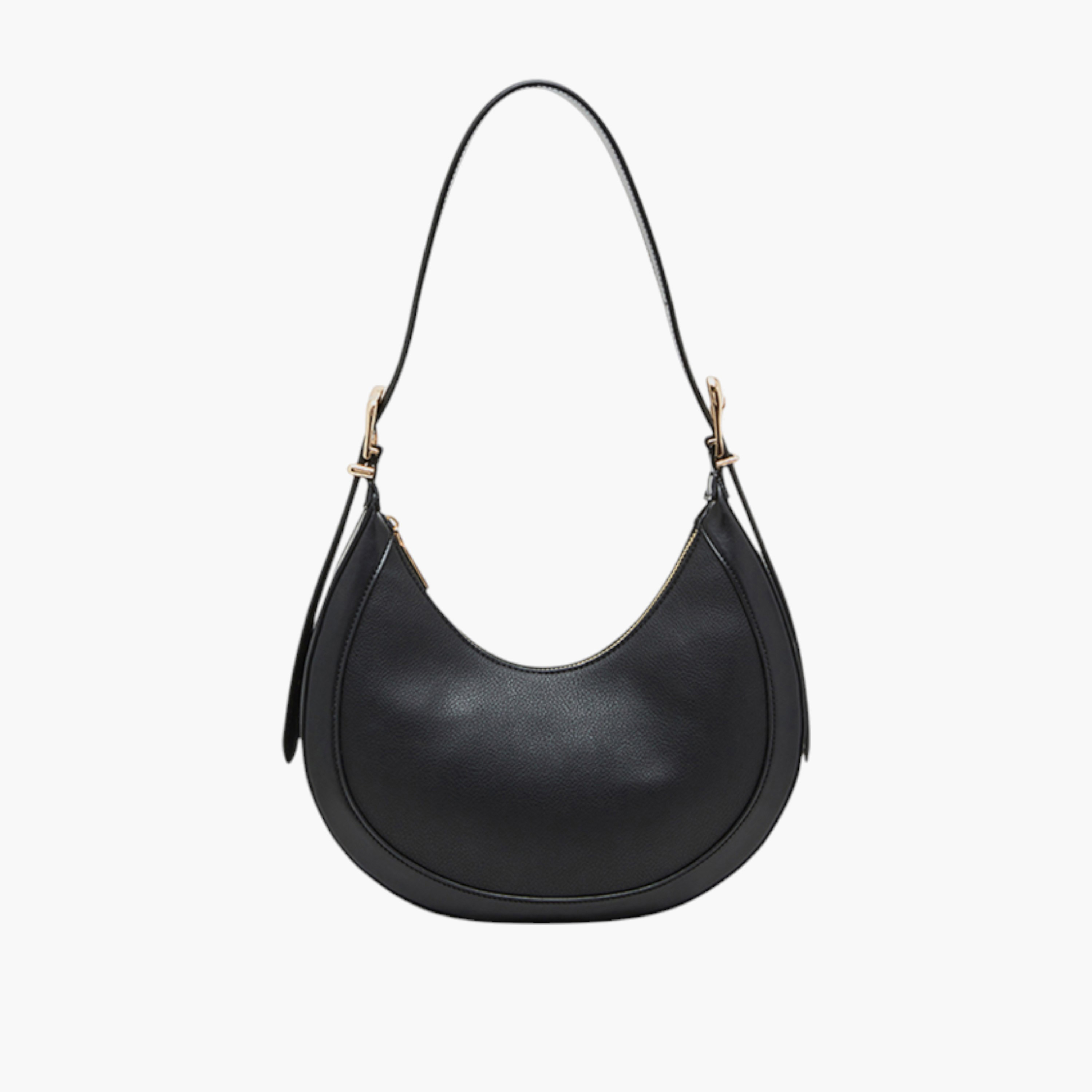 شنطة كتف سادة بسحاب إغلاق وحزام قابل للتعديل من آن كلاين-women-bagsandwallets-handbags-image-3