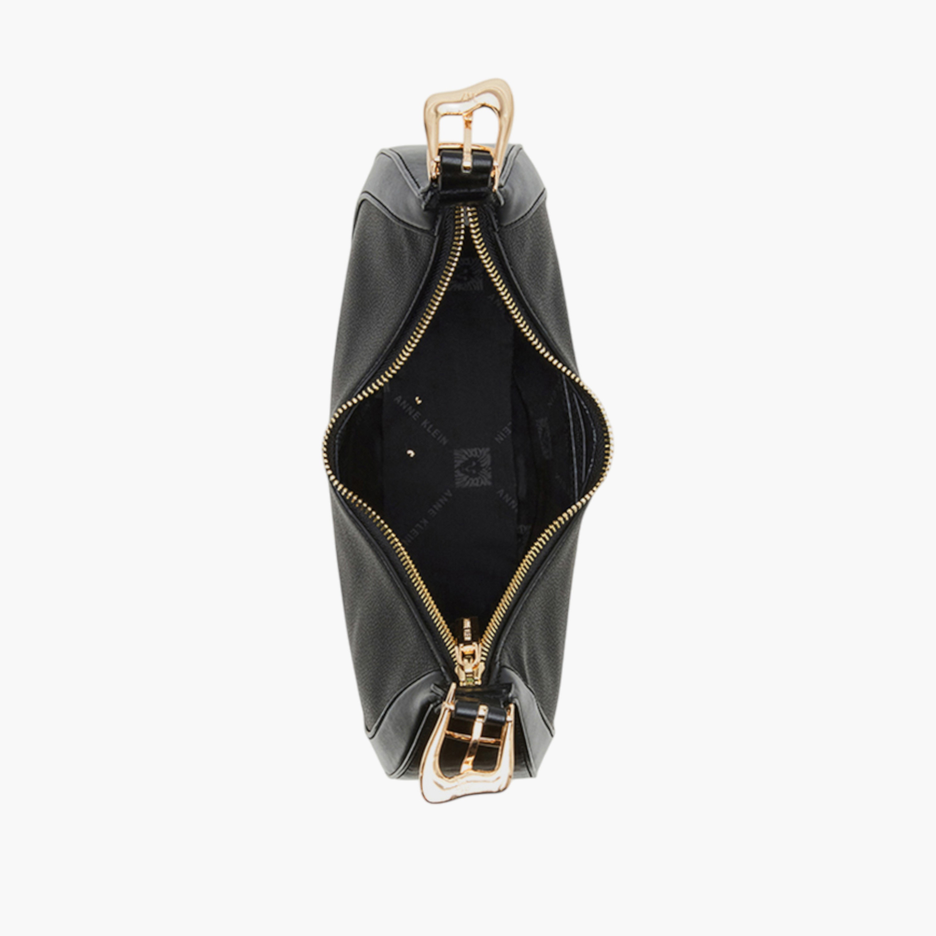 شنطة كتف سادة بسحاب إغلاق وحزام قابل للتعديل من آن كلاين-women-bagsandwallets-handbags-image-4