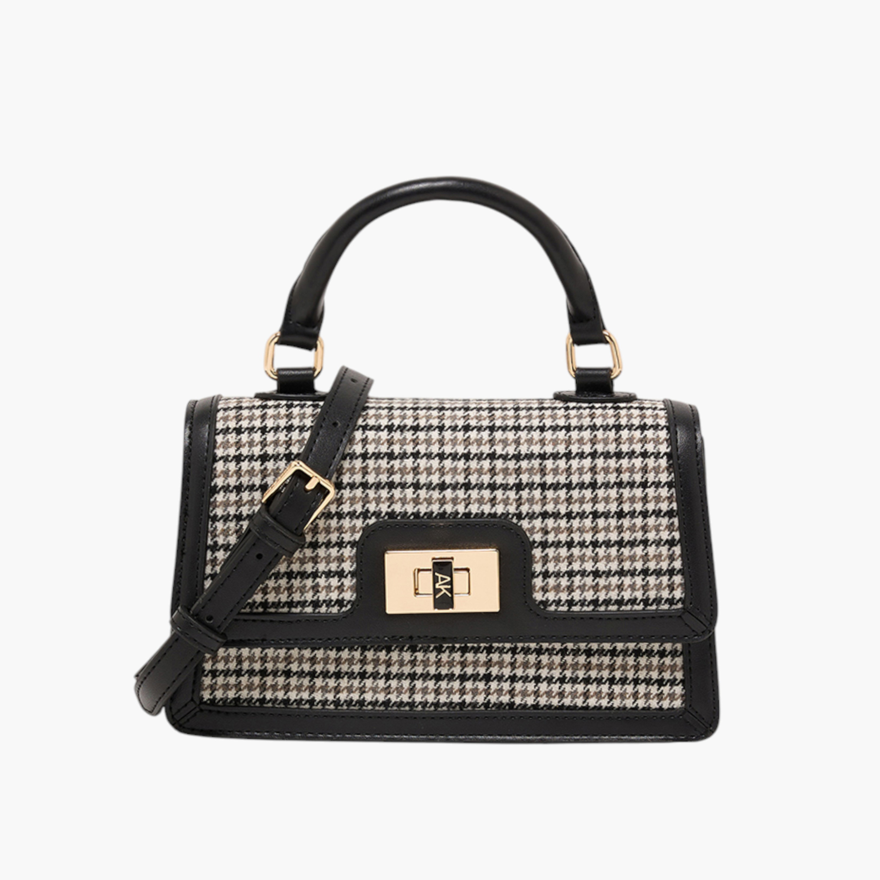 شنطة كروس بدي بتصميم مربعات هوندستوث مع حزام قابل للإزالة من آن كلاين-women-bagsandwallets-handbags-image-1