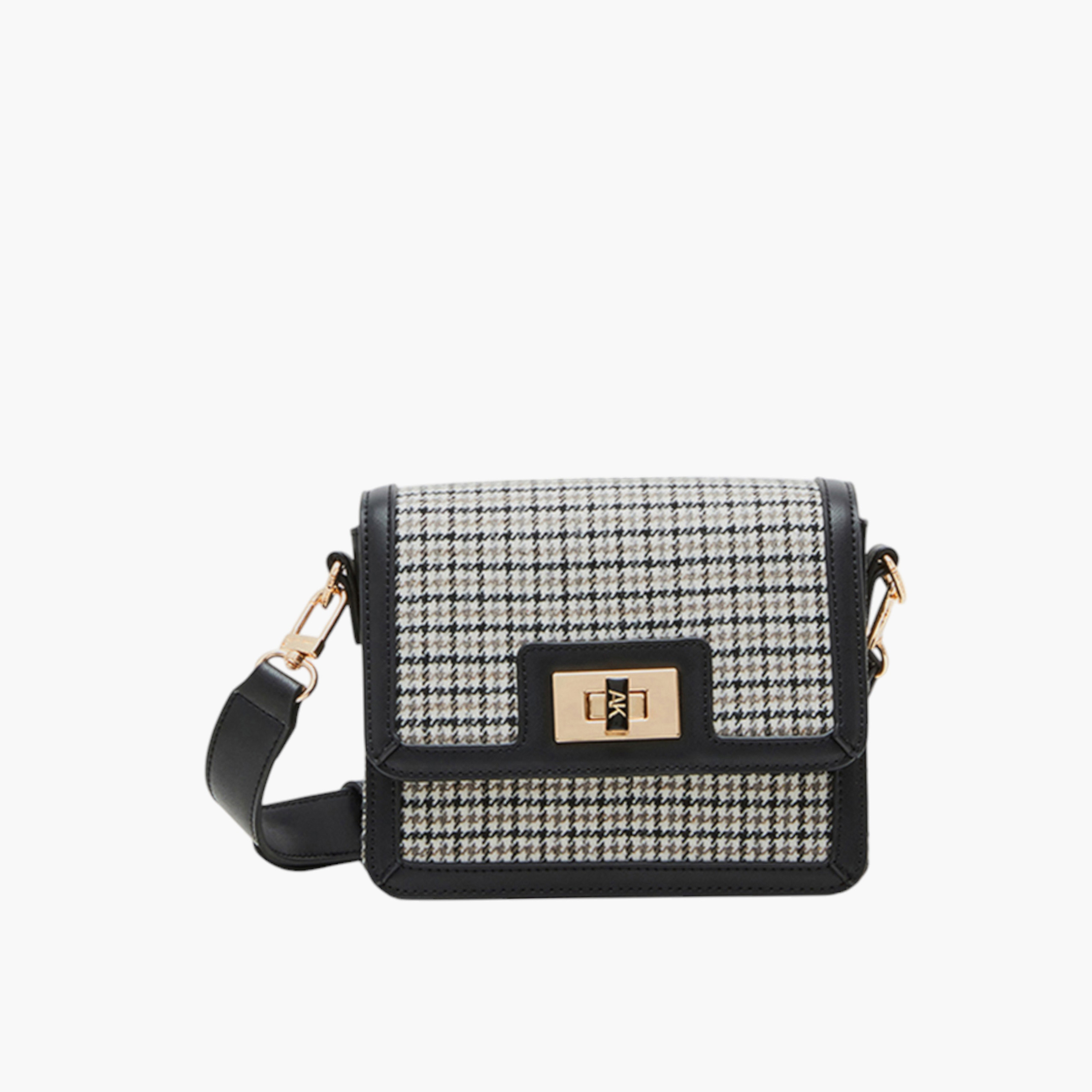 شنطة كروس بودي مربعات بطية إغلاق وحزام قابل للتعديل من آن كلاين-women-bagsandwallets-handbags-image-1