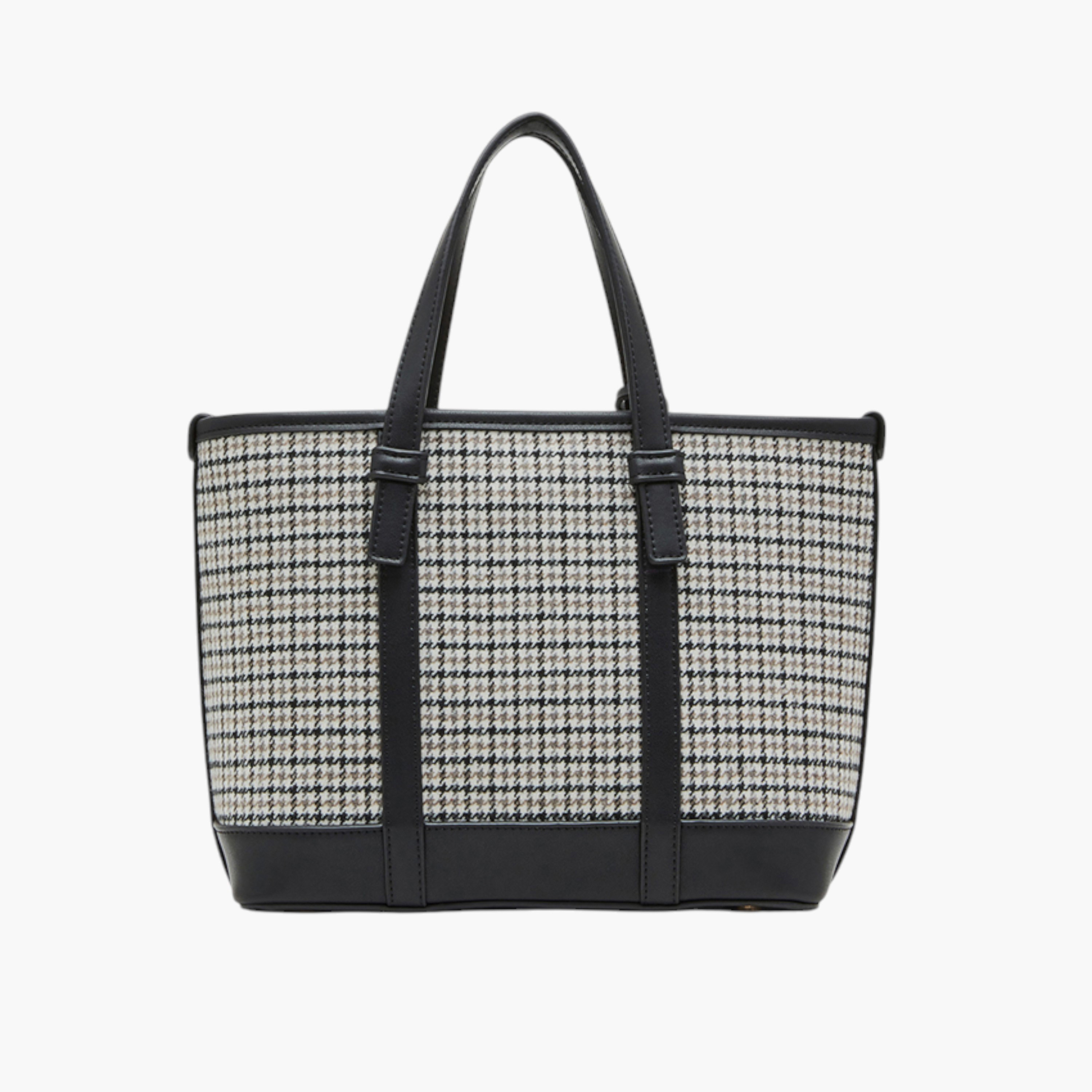 شنطة توتي بتفاصيل هاوندستوث ومقابض مزدوجة وسحاب إغلاق من آن كلاين-women-bagsandwallets-handbags-image-2