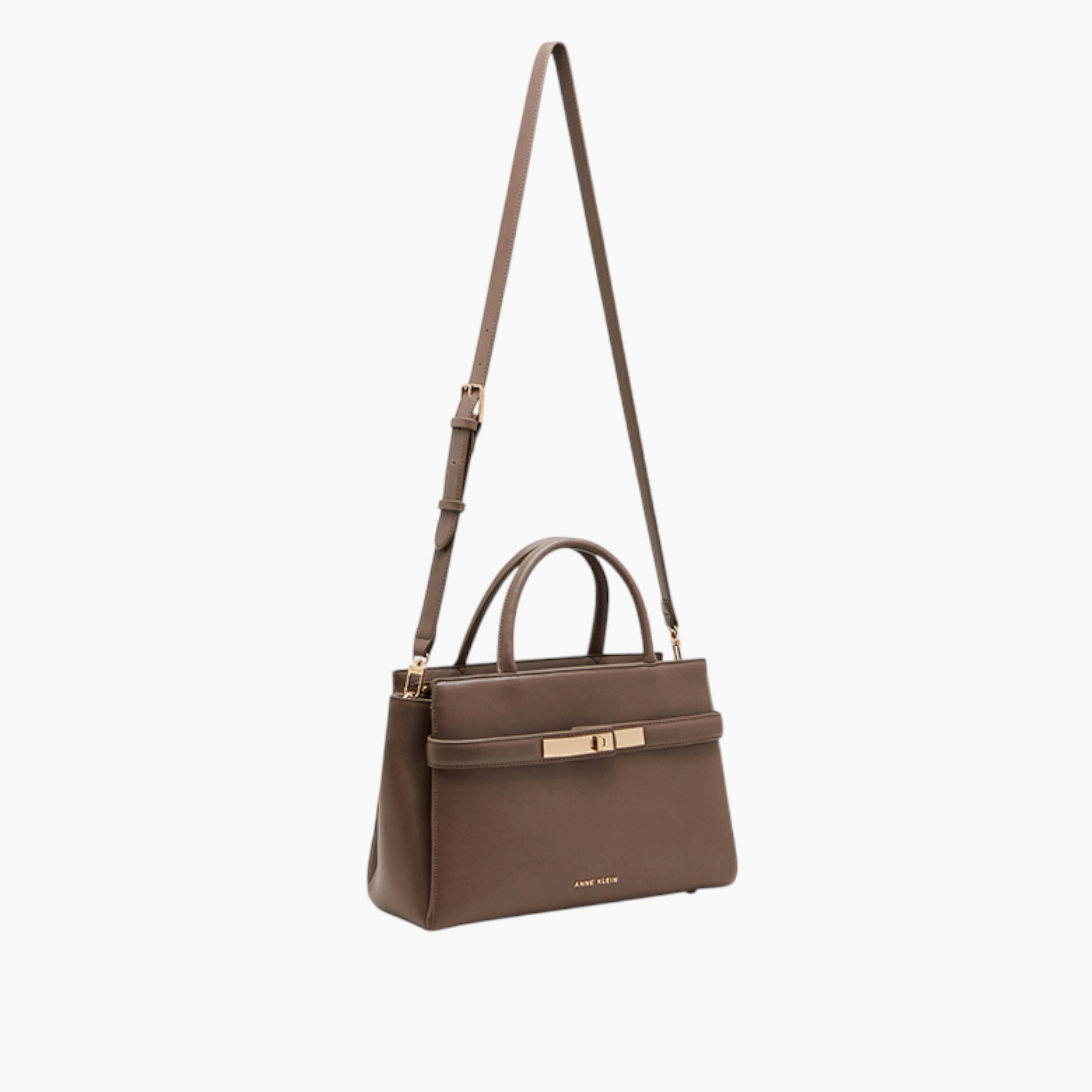 Anne Klein Solid Tote Bag with Detachable Strap and Button Closure-women-bagsandwallets-handbags-image-3