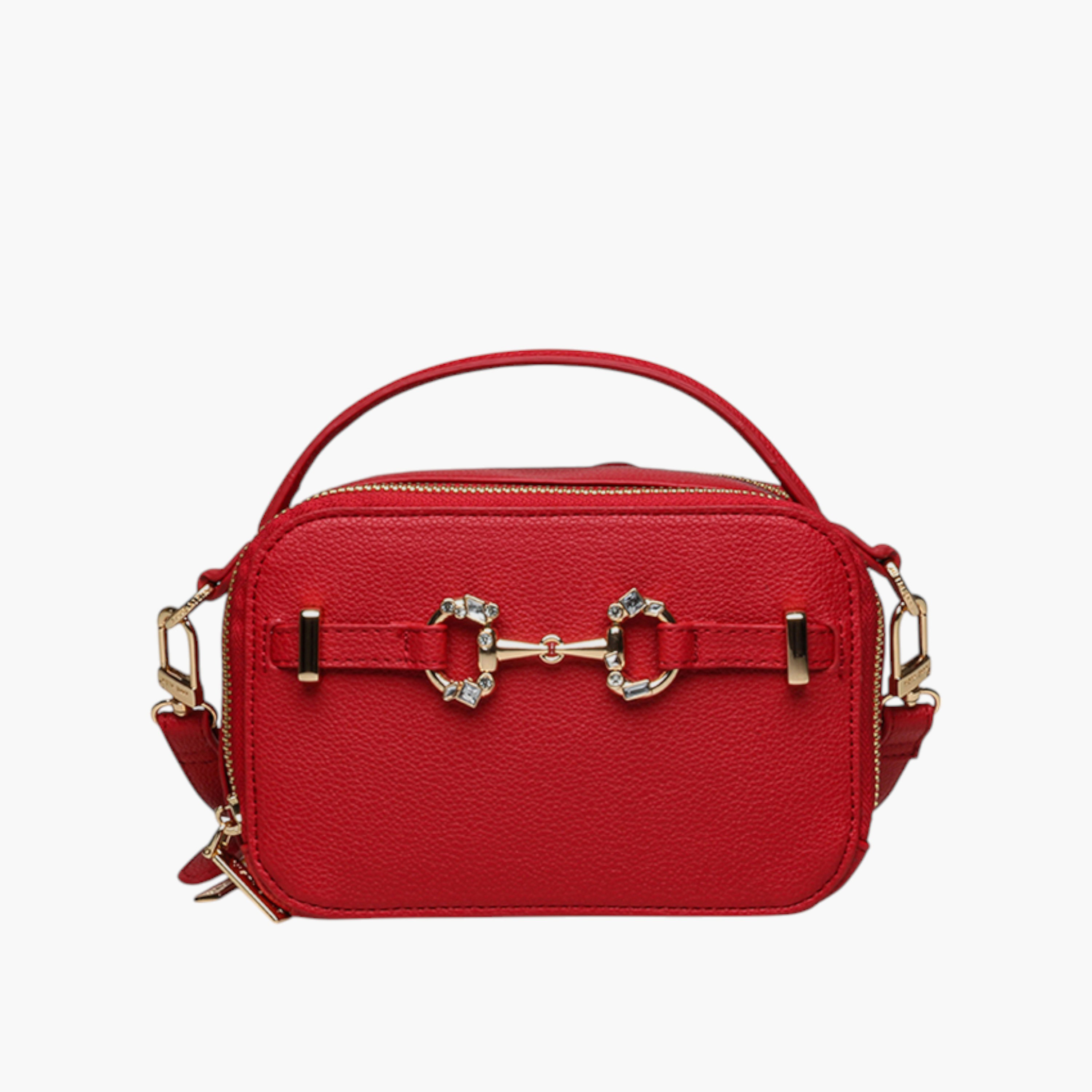 شنطة كروس بودي مزينة بمقبض وسحاب إغلاق من آن كلاين-women-bagsandwallets-handbags-image-1