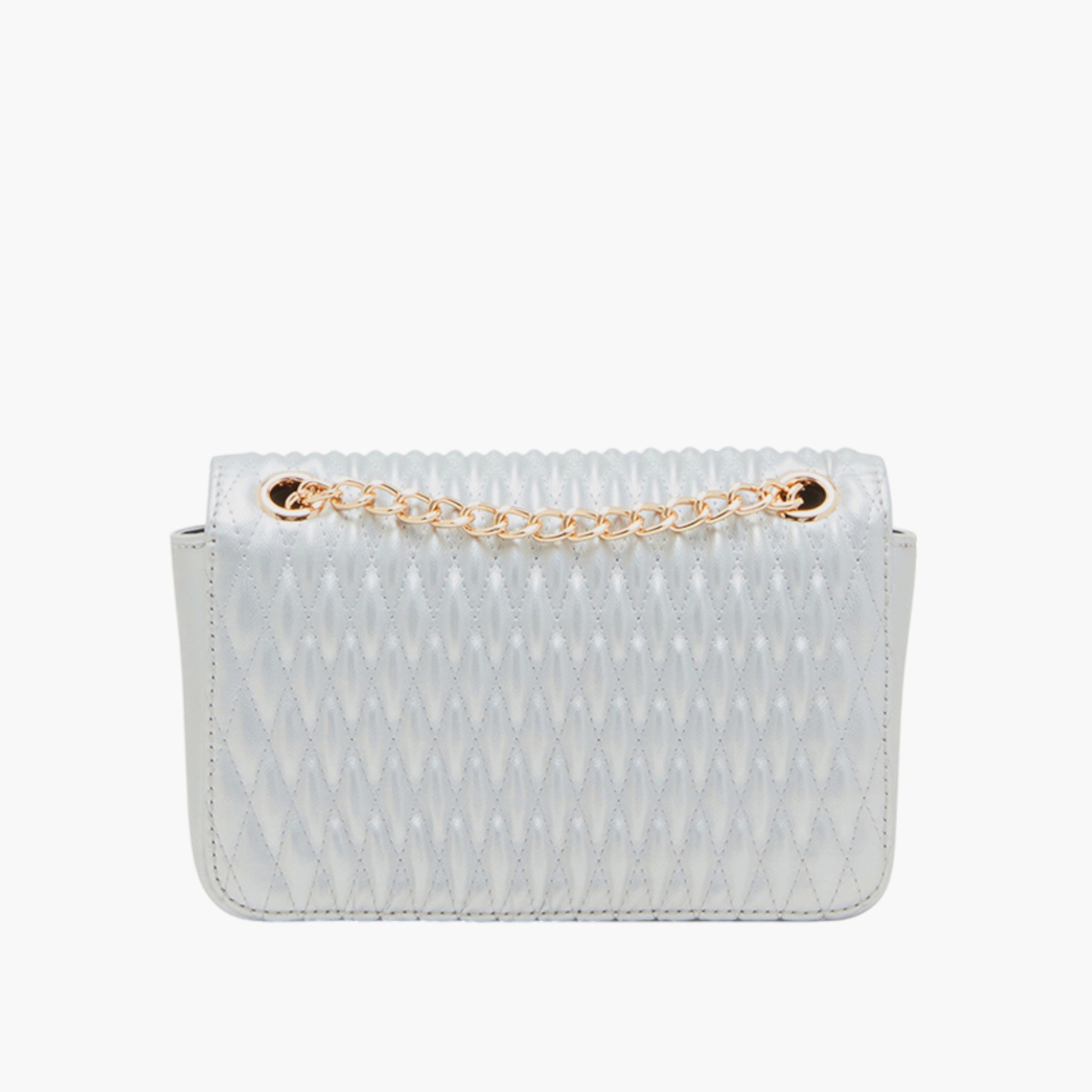 شنطة كروس بودي مبطنة بحزام سلسلة وطية إغلاق من آن كلاين-women-bagsandwallets-handbags-image-3