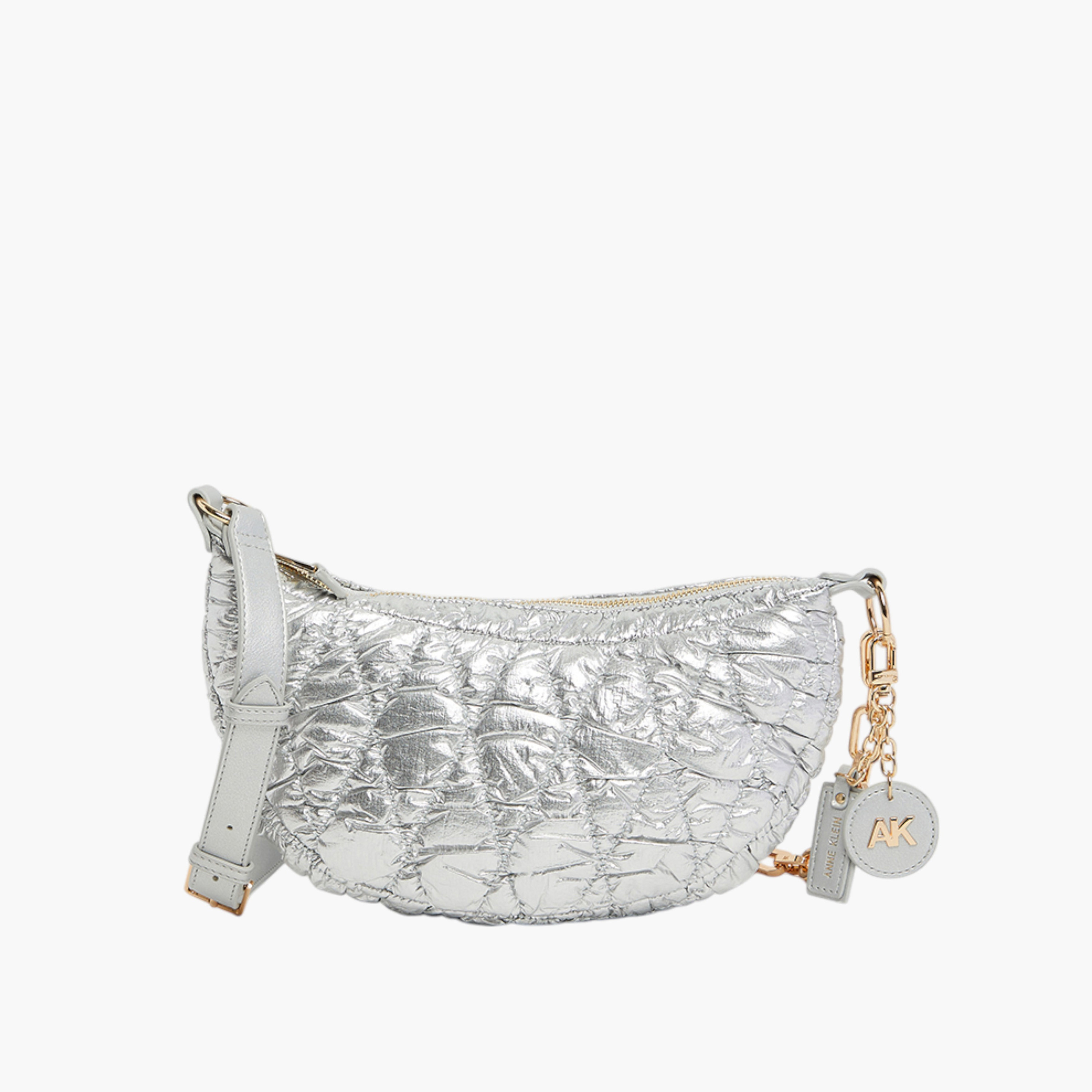 شنطة كروس بودي مبطّنة بحزام سلسلة وسحّاب إغلاق من آن كلاين-women-bagsandwallets-handbags-image-1