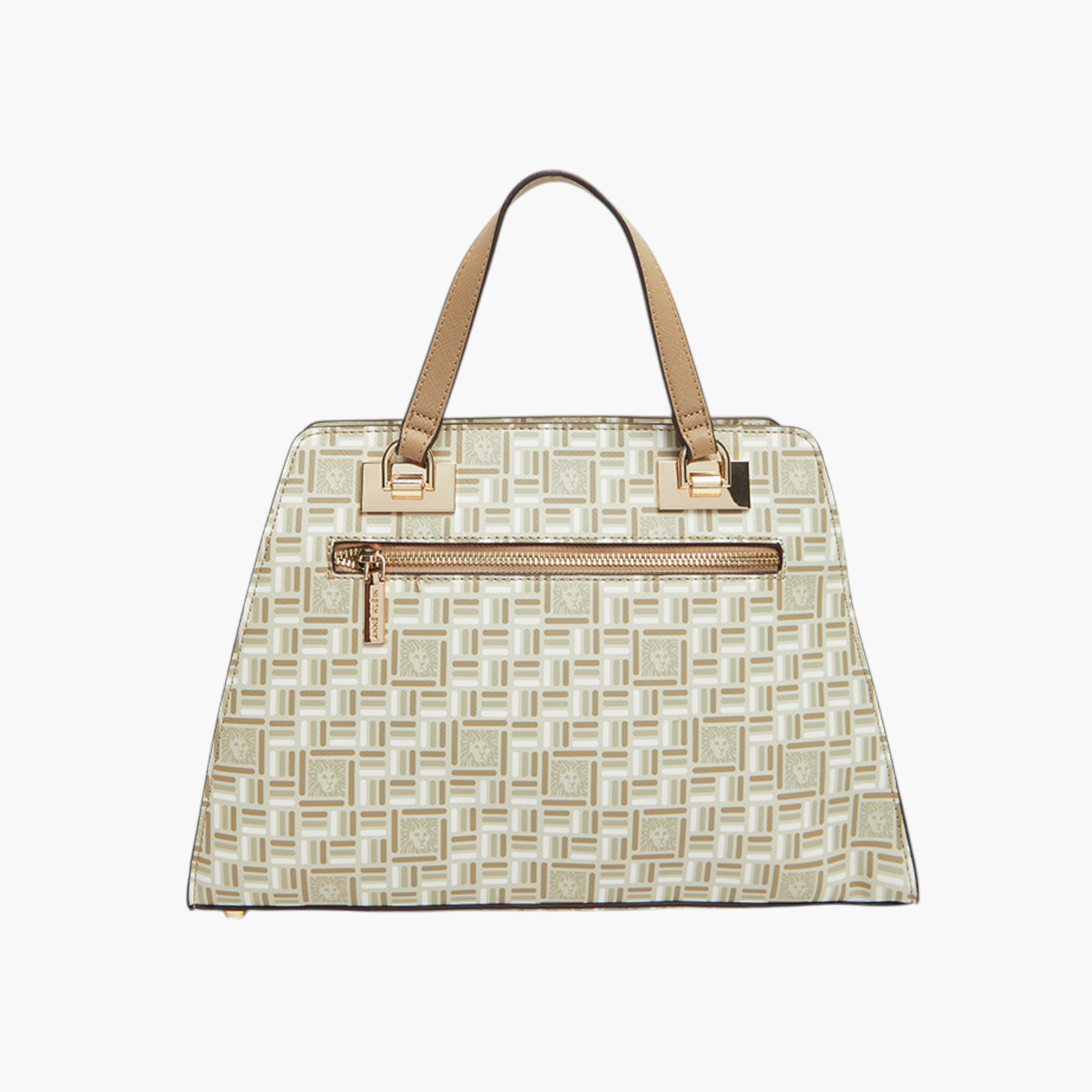 Anne Klein Monogram Print Tote Bag with Detachable Strap and Zip Closure-women-bagsandwallets-handbags-image-3