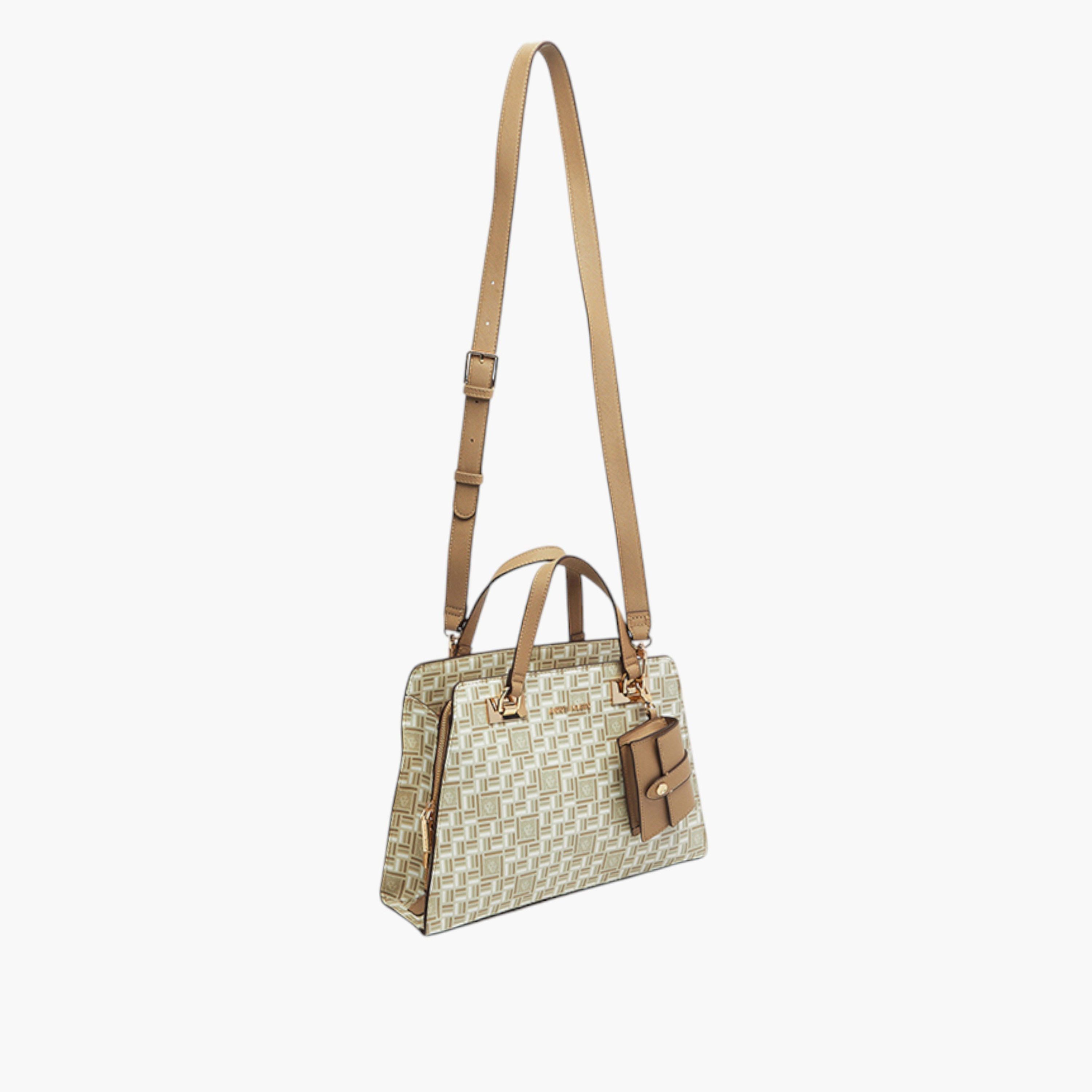 Anne Klein Monogram Print Tote Bag with Detachable Strap and Zip Closure-women-bagsandwallets-handbags-image-4