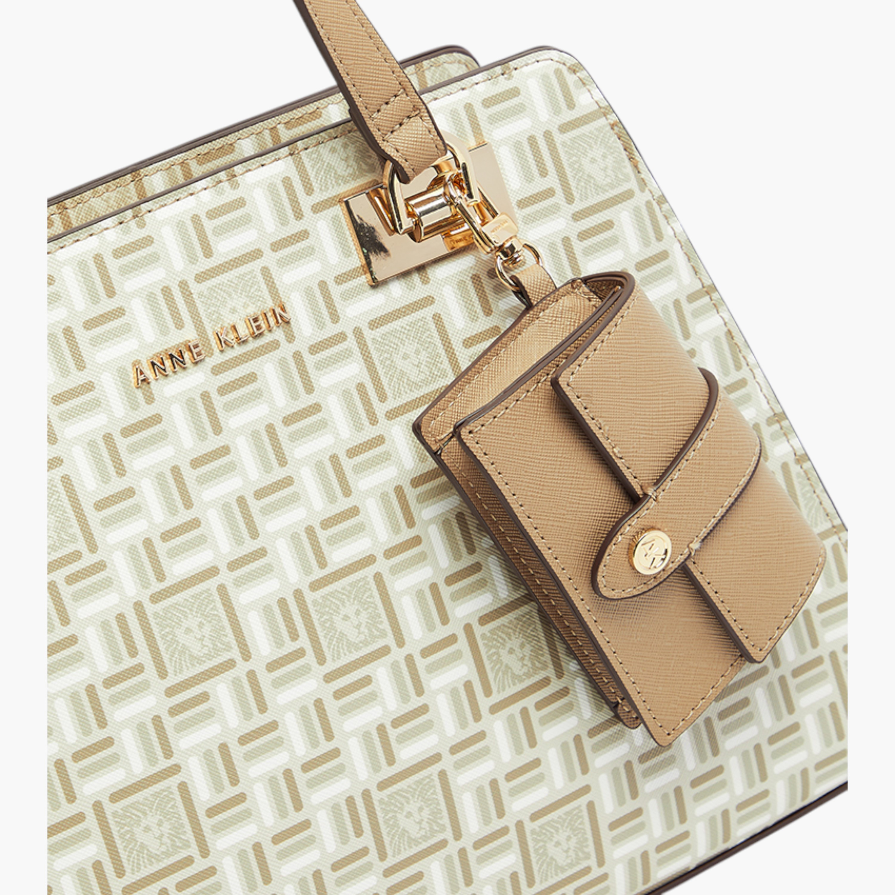 Anne Klein Monogram Print Tote Bag with Detachable Strap and Zip Closure-women-bagsandwallets-handbags-image-5