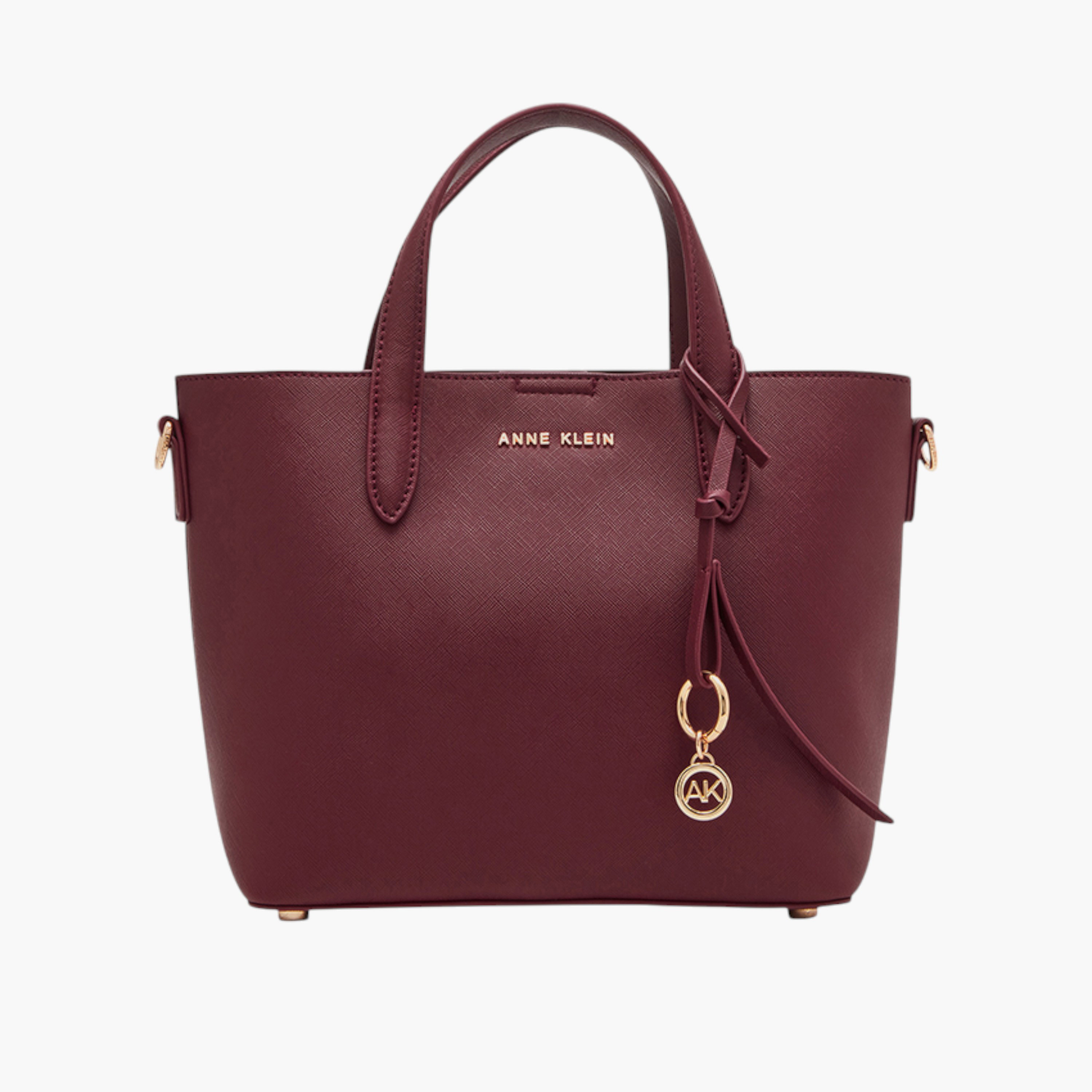 شنطة توتي بارزة الملمس بمقابض مزدوجة وزر إغلاق من آن كلاين-women-bagsandwallets-handbags-image-1