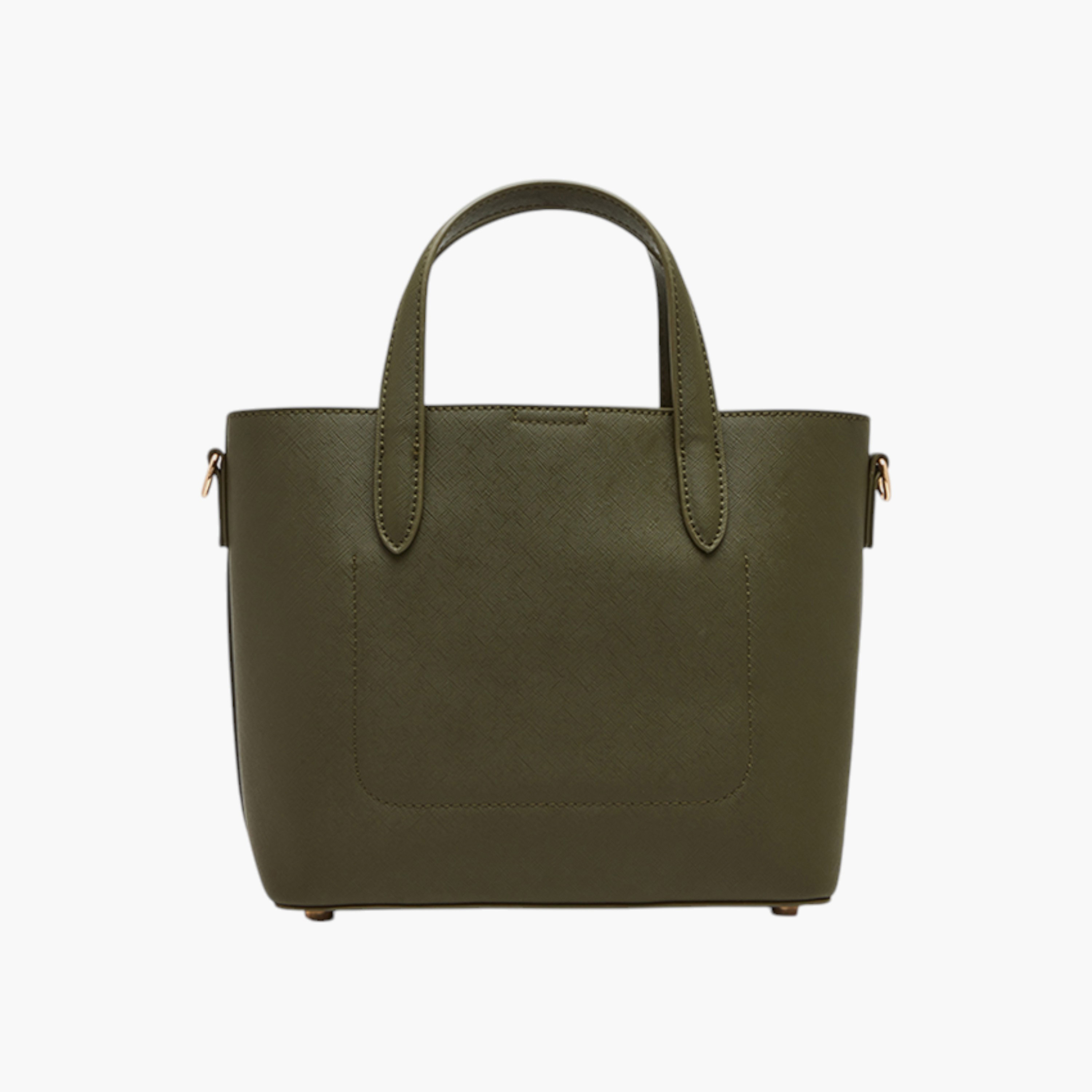 Anne Klein Textured Tote Bag with Double Handle and Button Closure-women-bagsandwallets-handbags-image-2