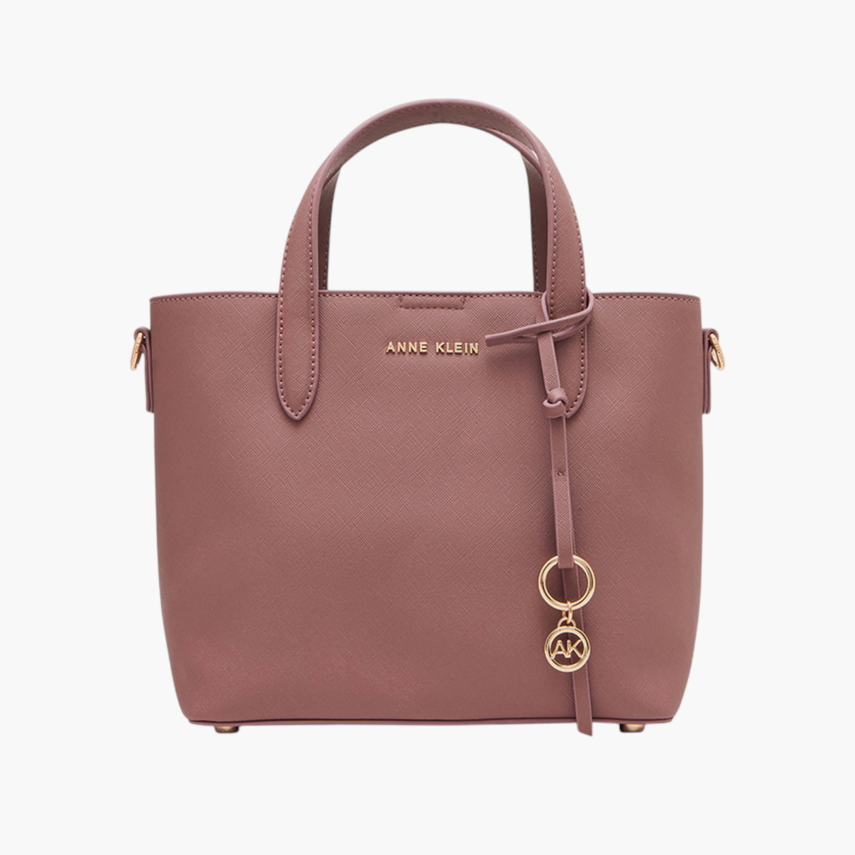 Anne Klein Textured Tote Bag with Double Handle and Button Closure-women-bagsandwallets-handbags-image-1