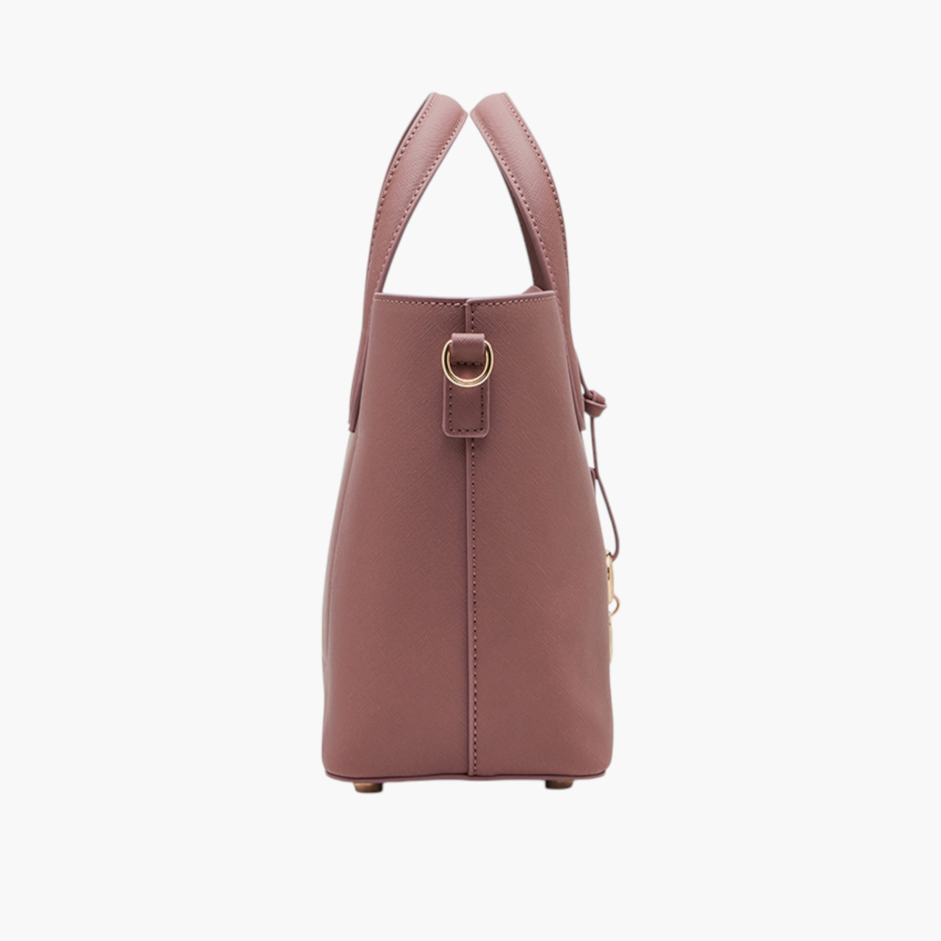 Anne Klein Textured Tote Bag with Double Handle and Button Closure-women-bagsandwallets-handbags-image-2