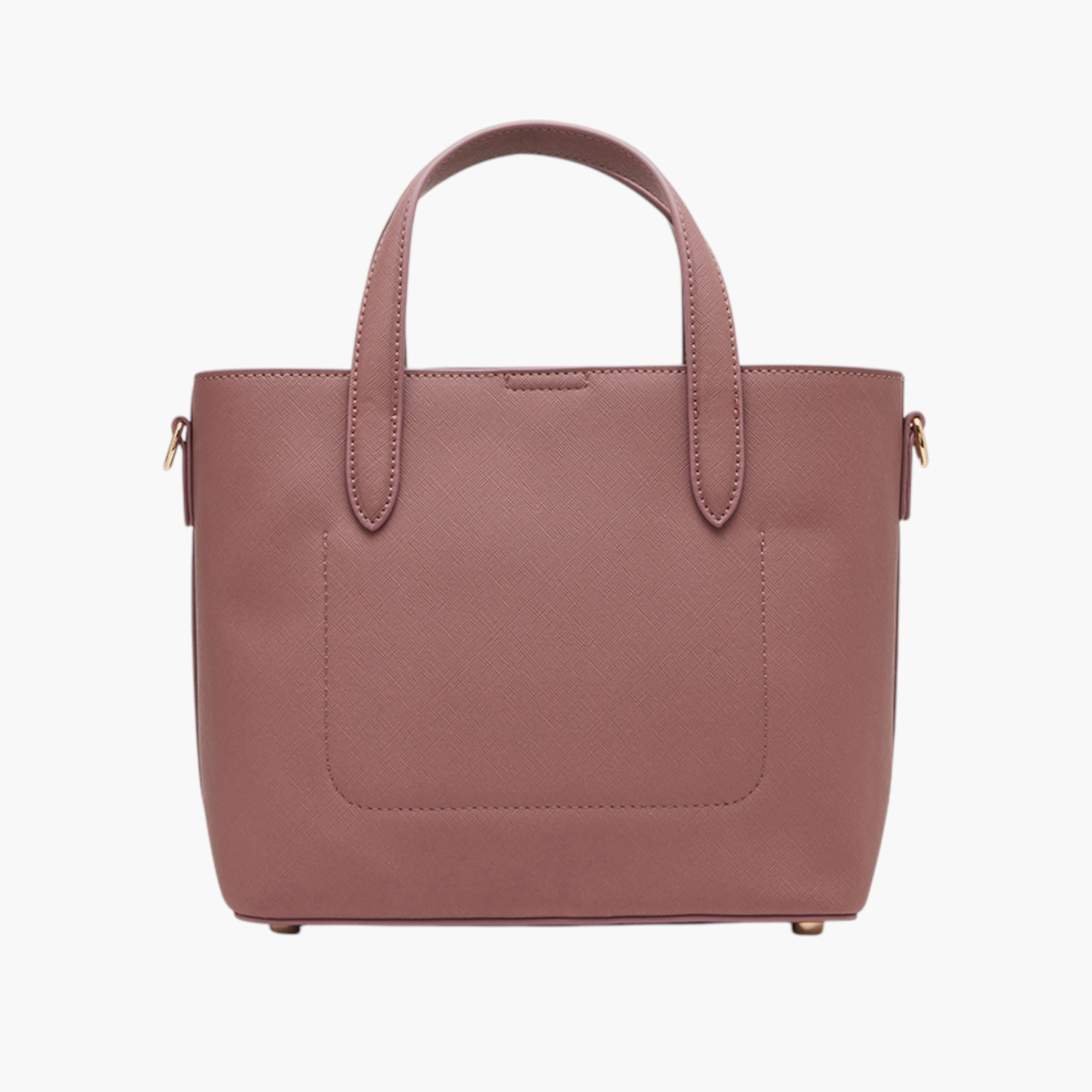 Anne Klein Textured Tote Bag with Double Handle and Button Closure-women-bagsandwallets-handbags-image-3