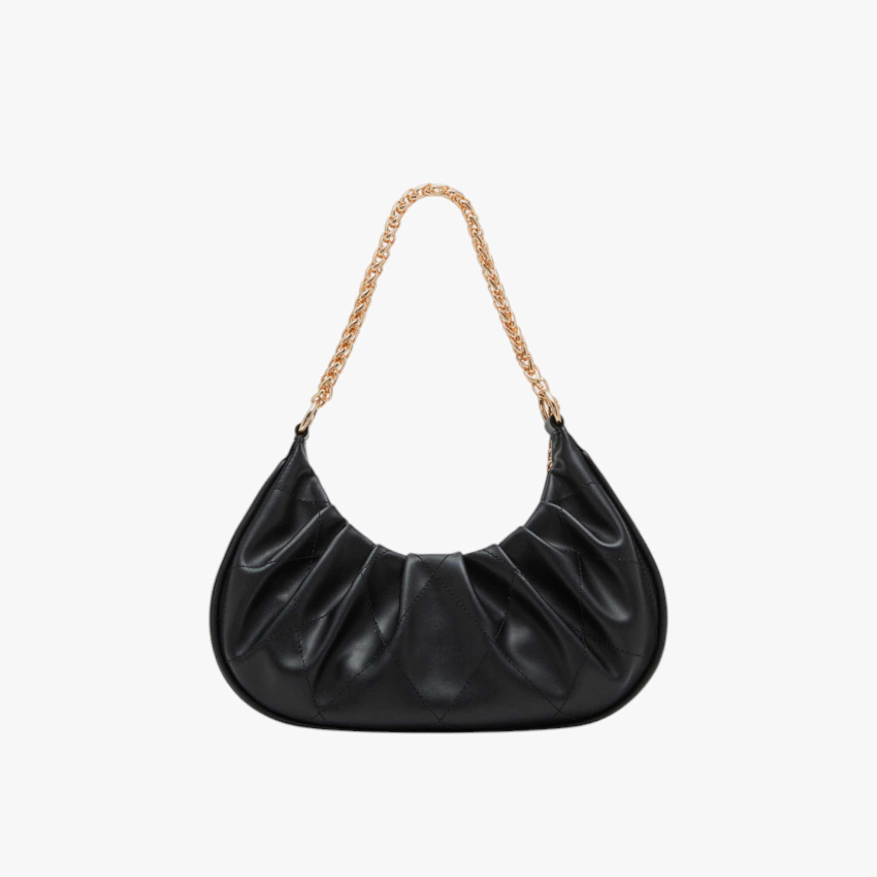 Anne Klein Pleat Detail Shoulder Bag with Chain Strap and Button Closure-women-bagsandwallets-handbags-image-3