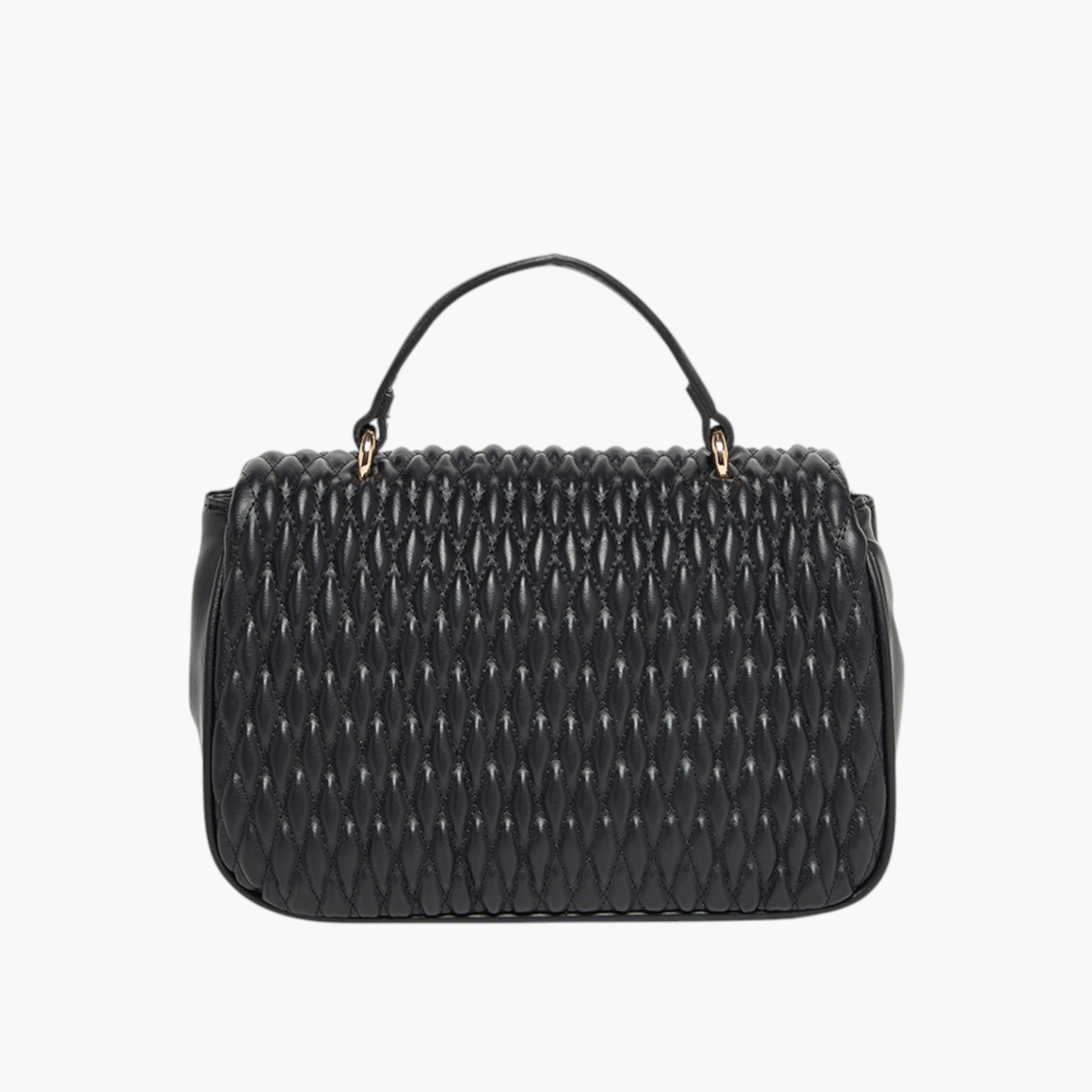 Anne Klein Textured Satchel Bag with Adjustable Strap and Flap Closure-women-bagsandwallets-handbags-image-3