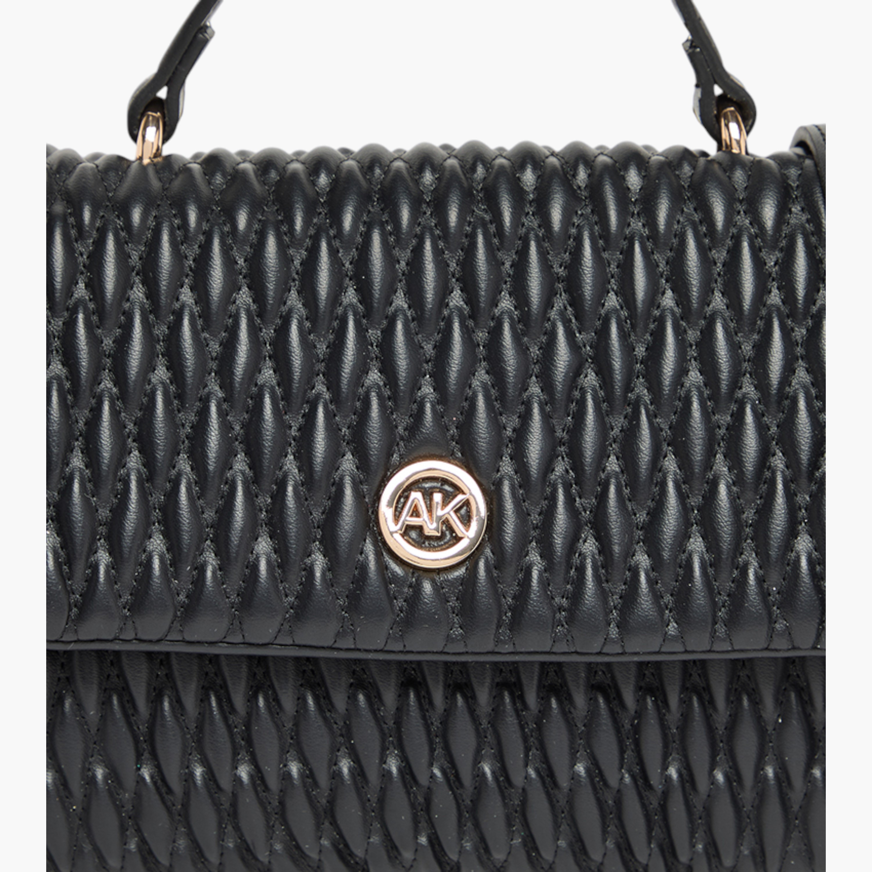 Anne Klein Textured Satchel Bag with Adjustable Strap and Flap Closure-women-bagsandwallets-handbags-image-5