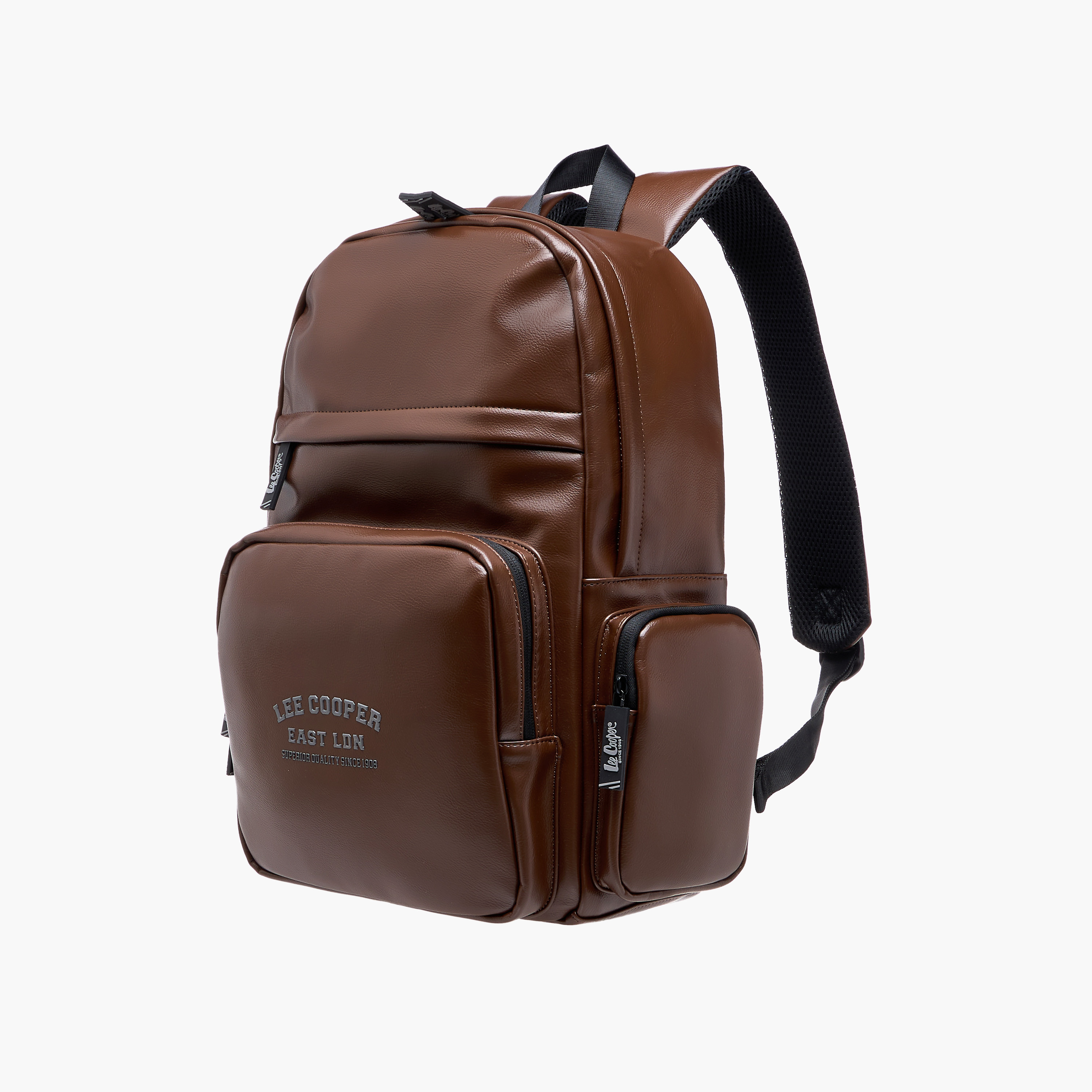 شنطة ظهر بزينة شعار وحمالات قابلة للتعديل وسحاب إغلاق من لي كوبر - 32x45 سم-men-bags-image-2