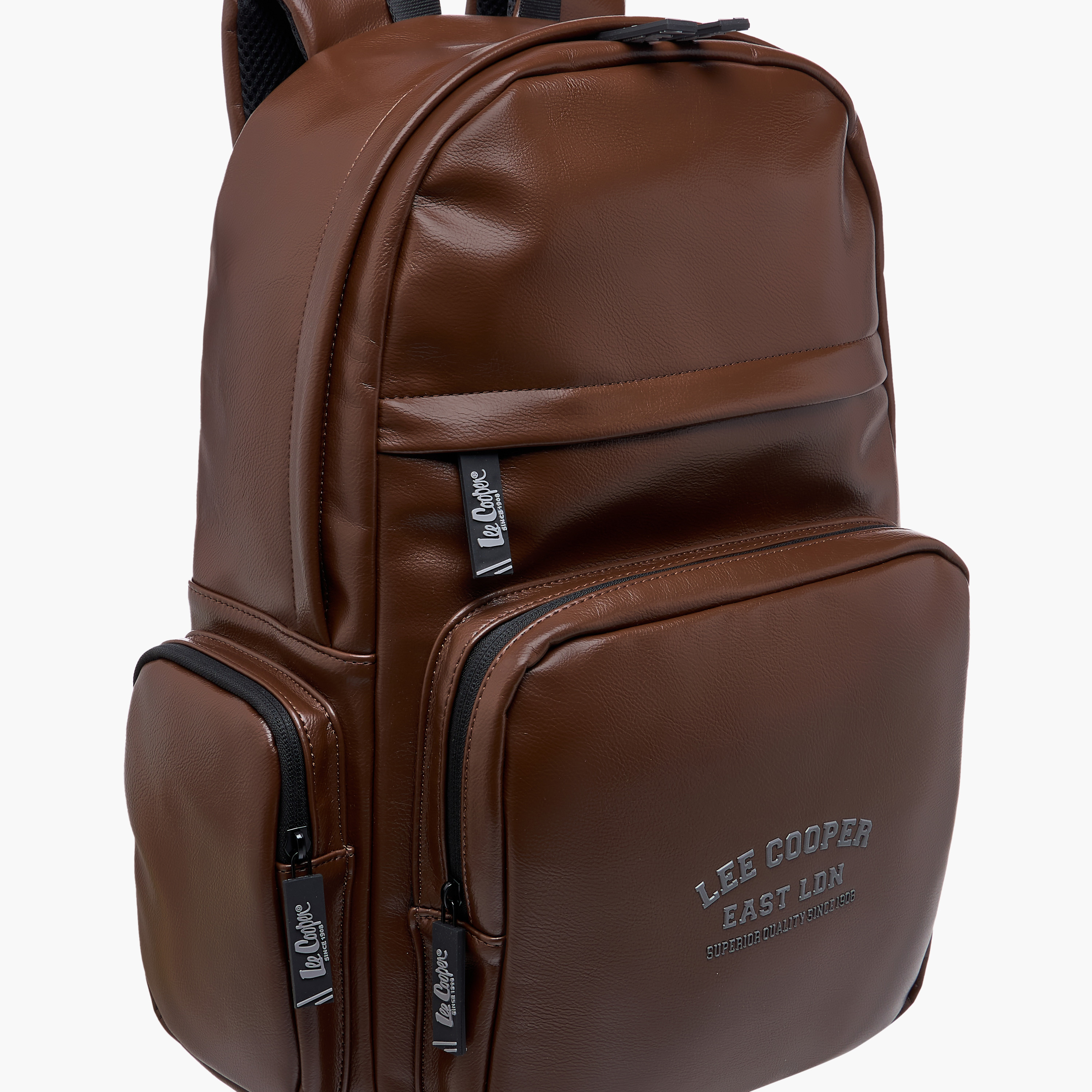 شنطة ظهر بزينة شعار وحمالات قابلة للتعديل وسحاب إغلاق من لي كوبر - 32x45 سم-men-bags-image-4