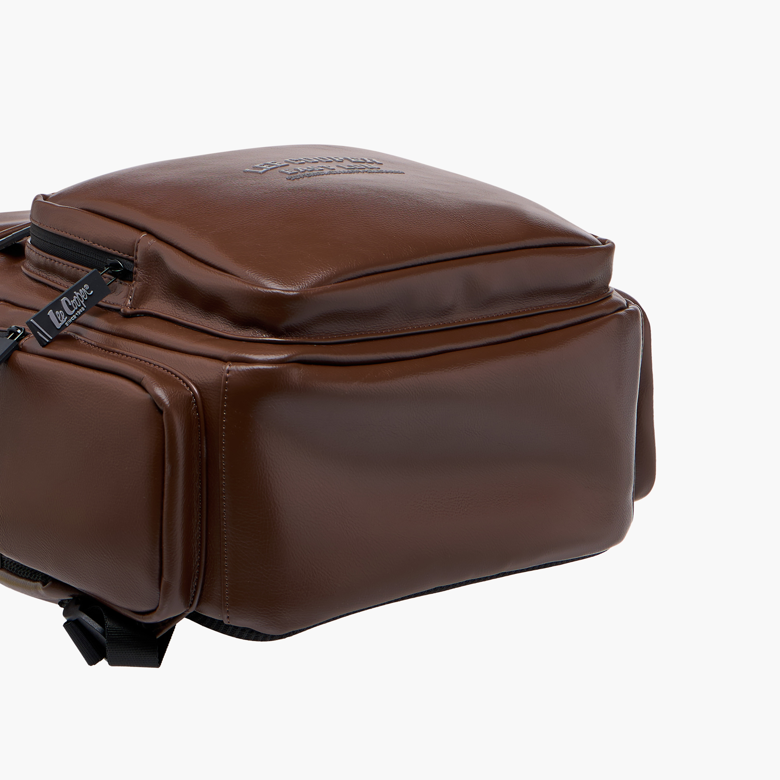 شنطة ظهر بزينة شعار وحمالات قابلة للتعديل وسحاب إغلاق من لي كوبر - 32x45 سم-men-bags-image-5