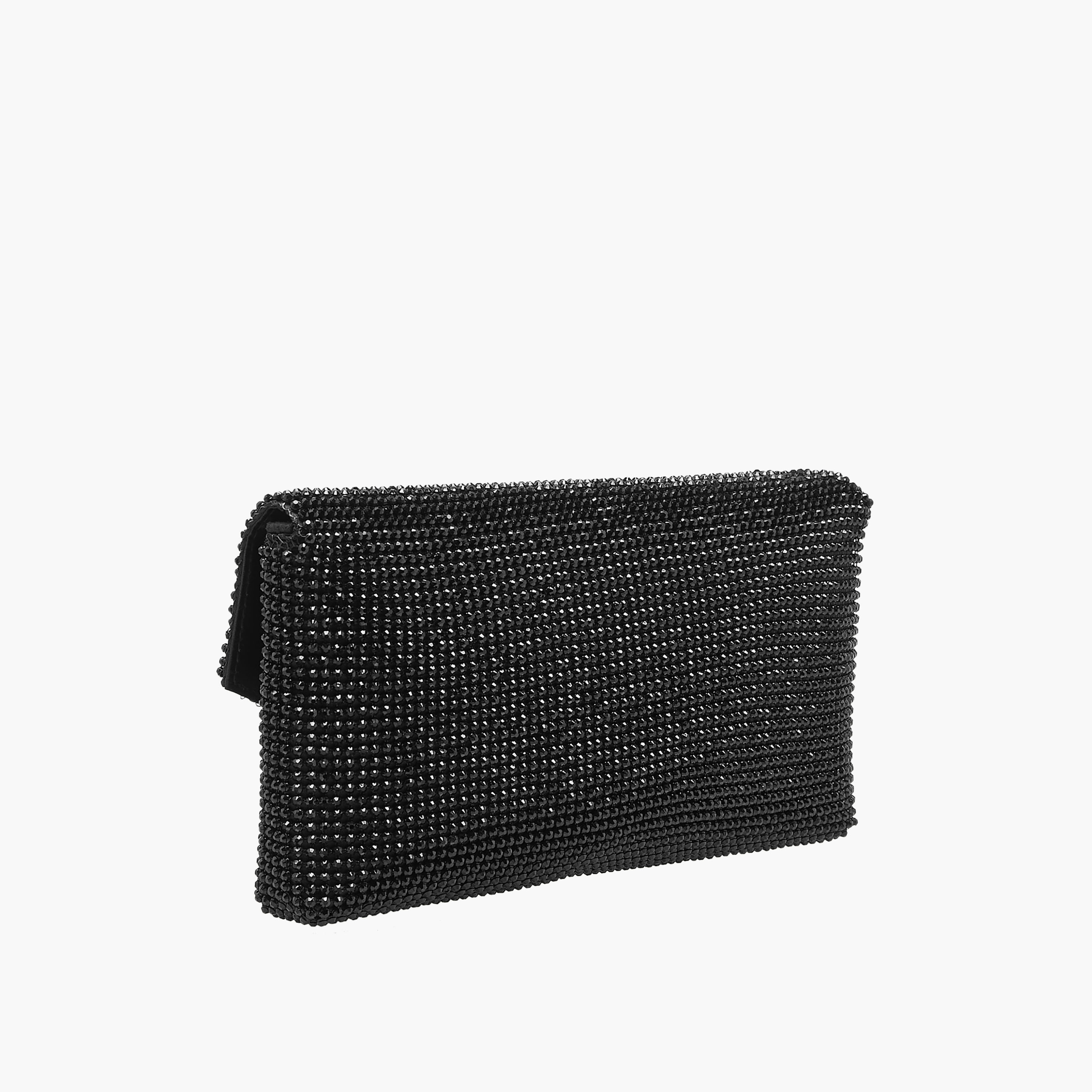 شنطة كلاتش مزيّنة بحزام سلسلة قابل للفصل وطية إغلاق من ساشا-women-bagsandwallets-handbags-image-4