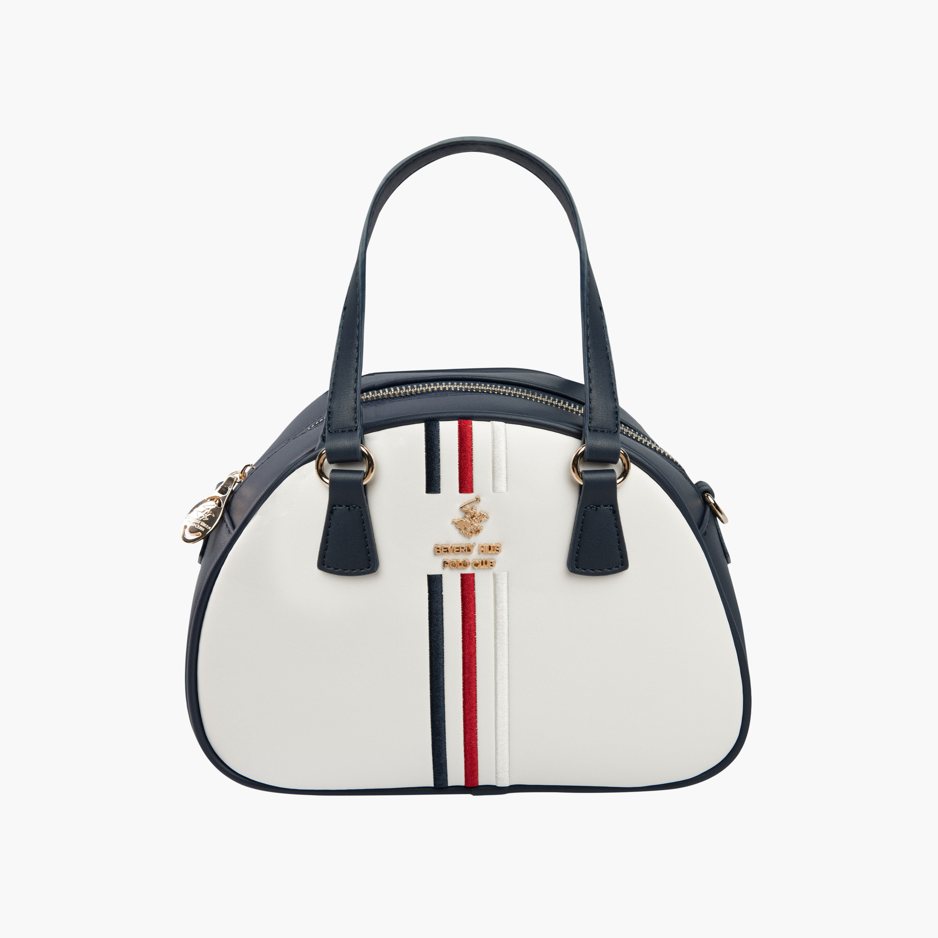 Beverly Hills Polo Club Logo Detail Sling Bag with Zip Closure and Detachable Strap-women-bagsandwallets-handbags-image-1