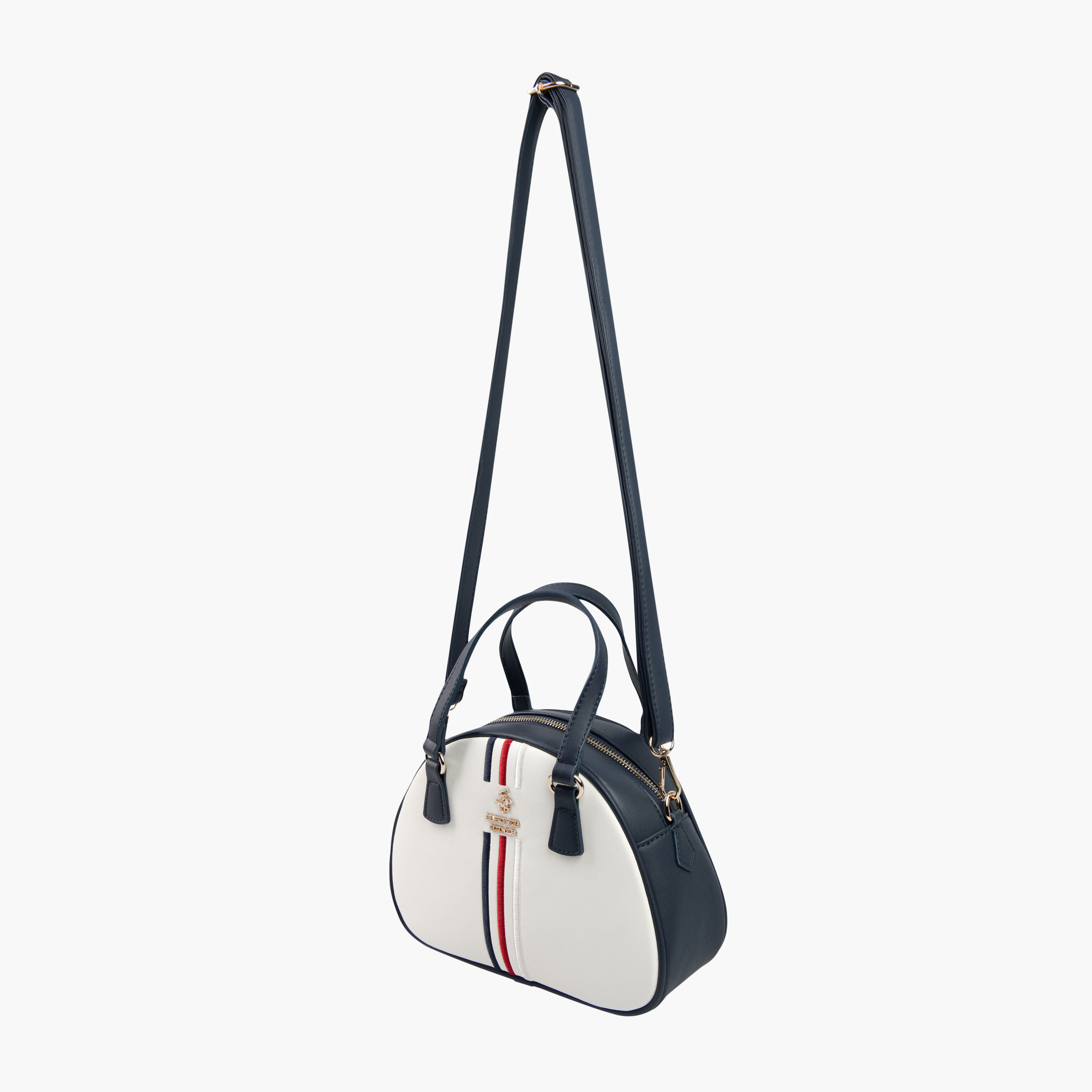 شنطة بسحاب إغلاق وحزام قابل للفصل وتفاصيل شعار من بيفرلي هيلز بولو كلوب-women-bagsandwallets-handbags-image-16