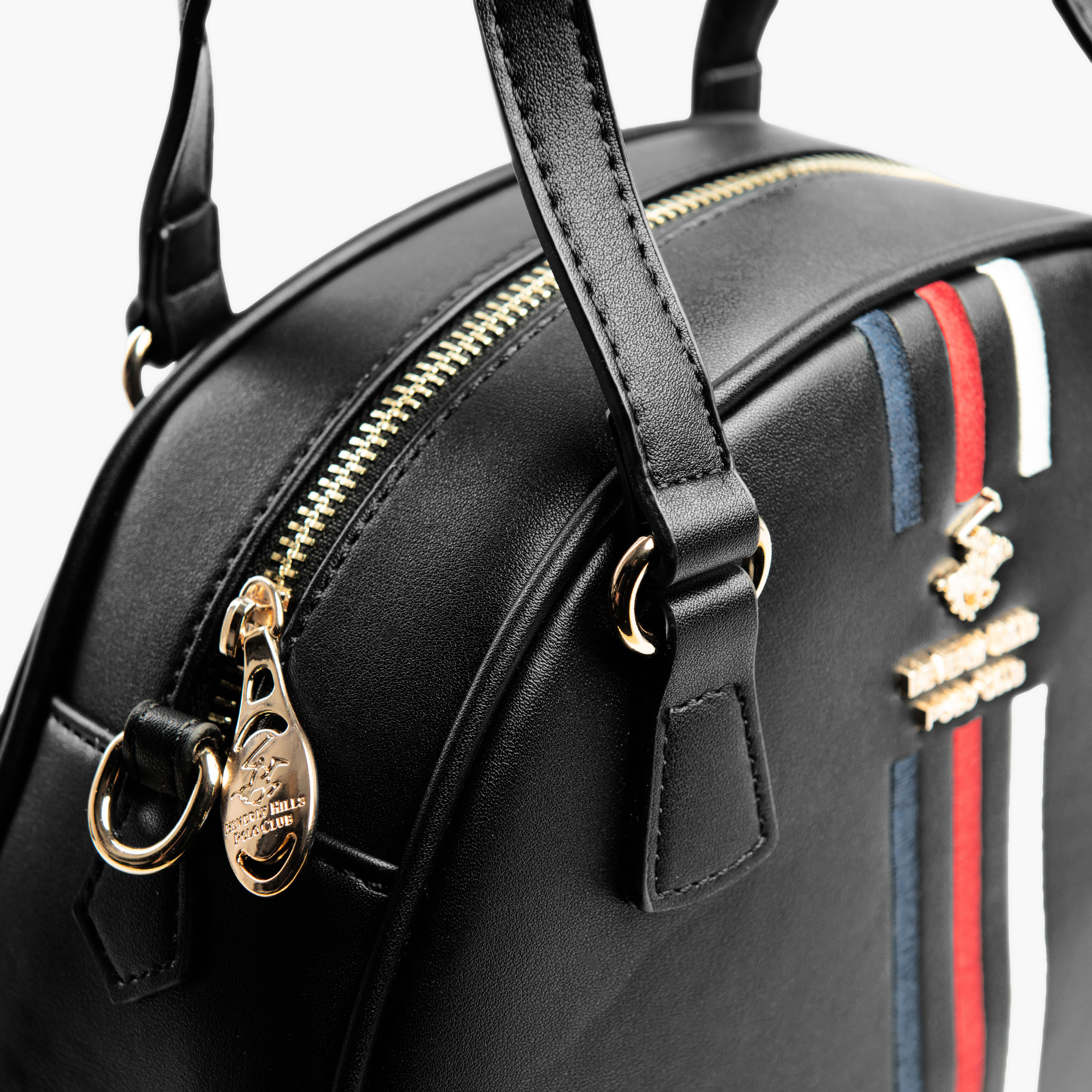 شنطة بسحاب إغلاق وحزام قابل للفصل وتفاصيل شعار من بيفرلي هيلز بولو كلوب-women-bagsandwallets-handbags-image-5