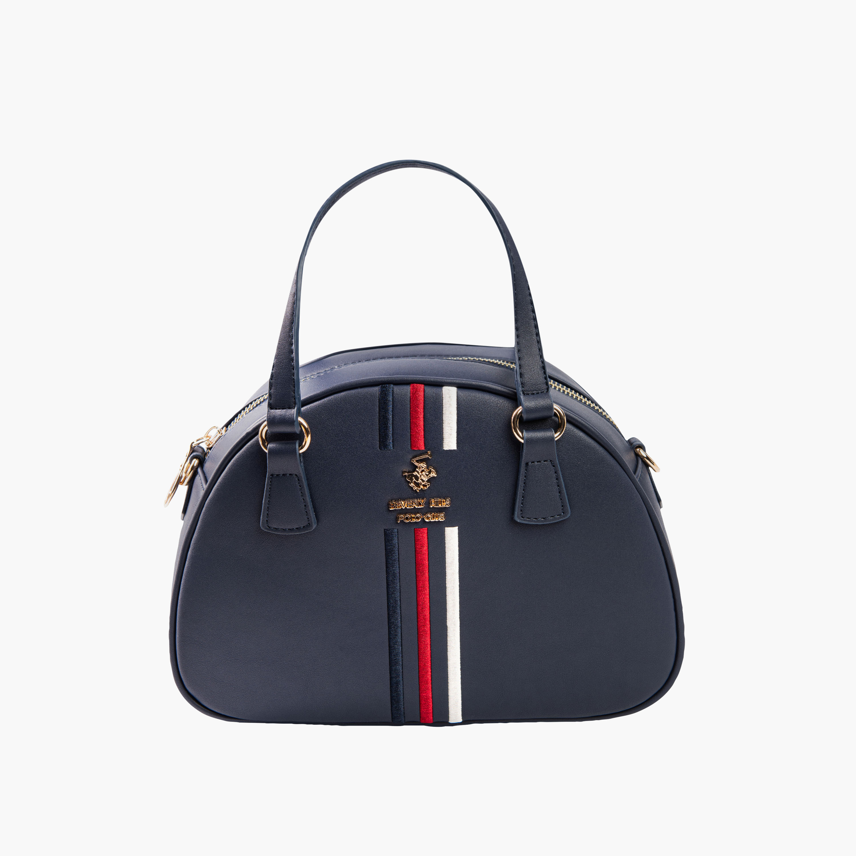 شنطة بسحاب إغلاق وحزام قابل للفصل وتفاصيل شعار من بيفرلي هيلز بولو كلوب-women-bagsandwallets-handbags-image-7