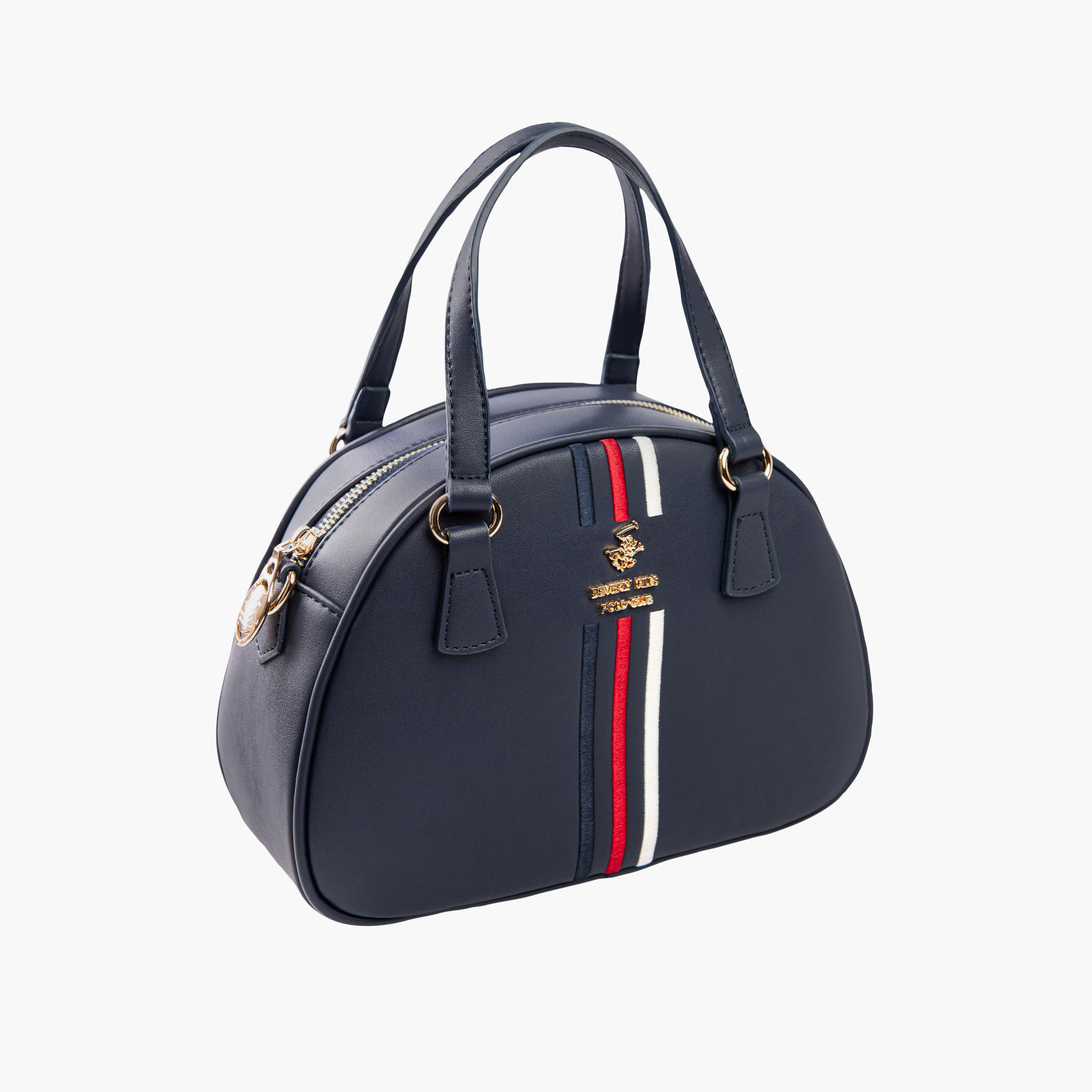شنطة بسحاب إغلاق وحزام قابل للفصل وتفاصيل شعار من بيفرلي هيلز بولو كلوب-women-bagsandwallets-handbags-image-9