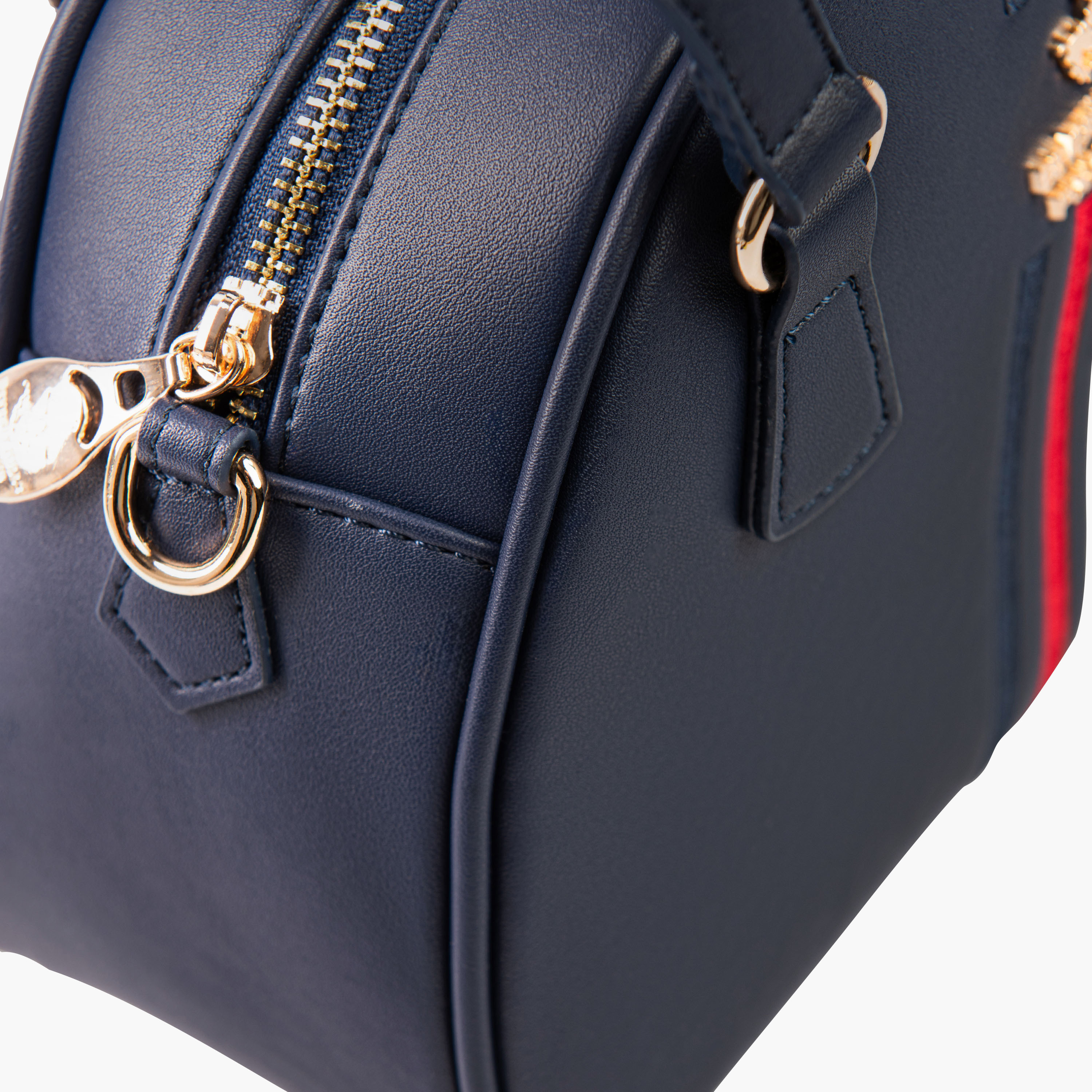 شنطة بسحاب إغلاق وحزام قابل للفصل وتفاصيل شعار من بيفرلي هيلز بولو كلوب-women-bagsandwallets-handbags-image-12