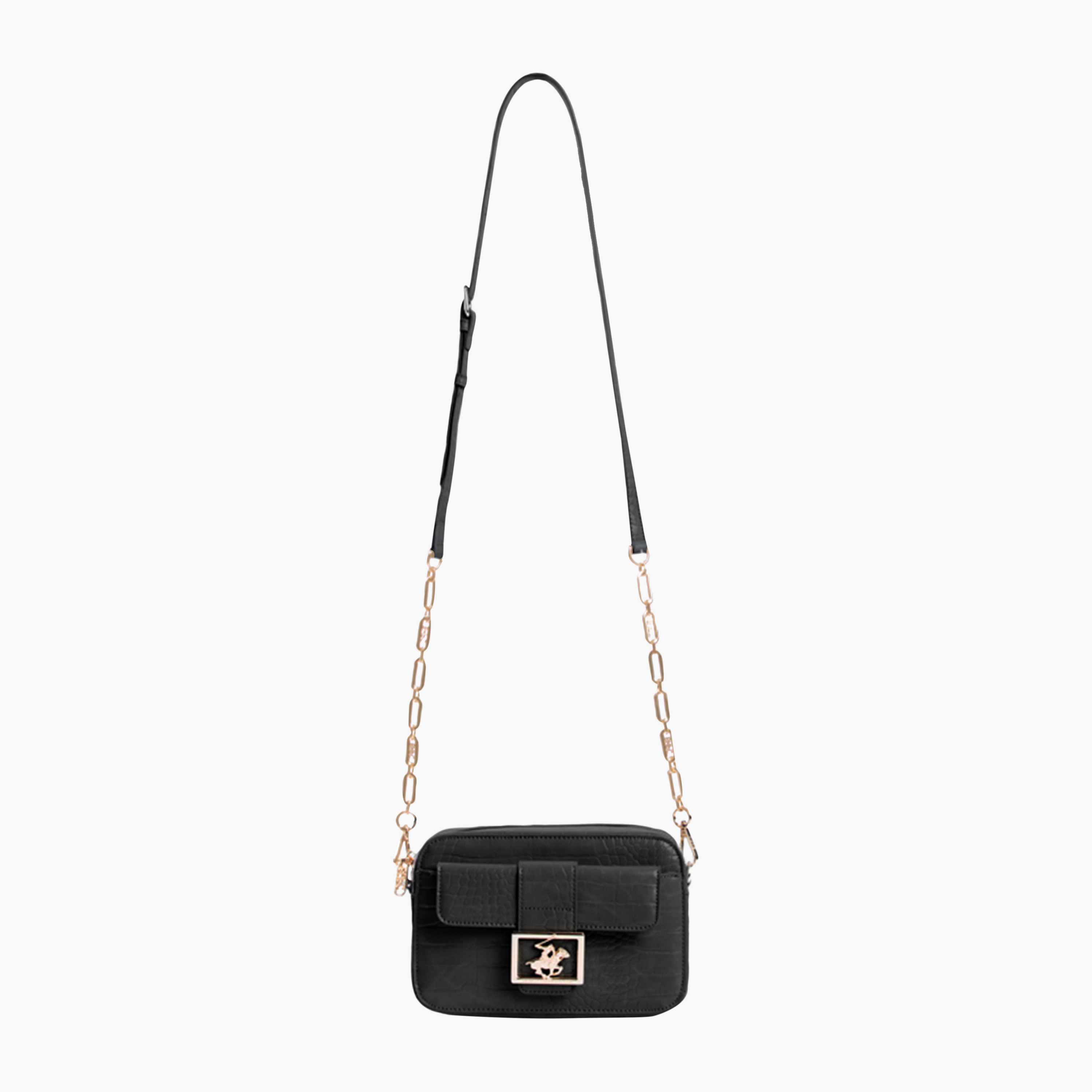 شنطة كروس بودي بحزام قابل للفصل وسحاب إغلاق من بيفرلي هيلز بولو كلوب-women-bagsandwallets-handbags-image-1