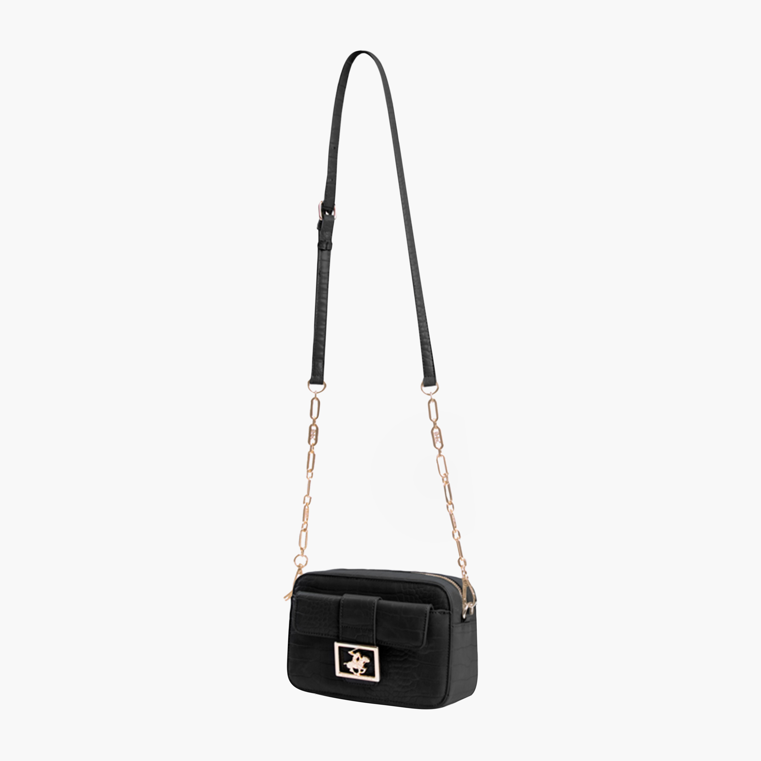 شنطة كروس بودي بحزام قابل للفصل وسحاب إغلاق من بيفرلي هيلز بولو كلوب-women-bagsandwallets-handbags-image-3