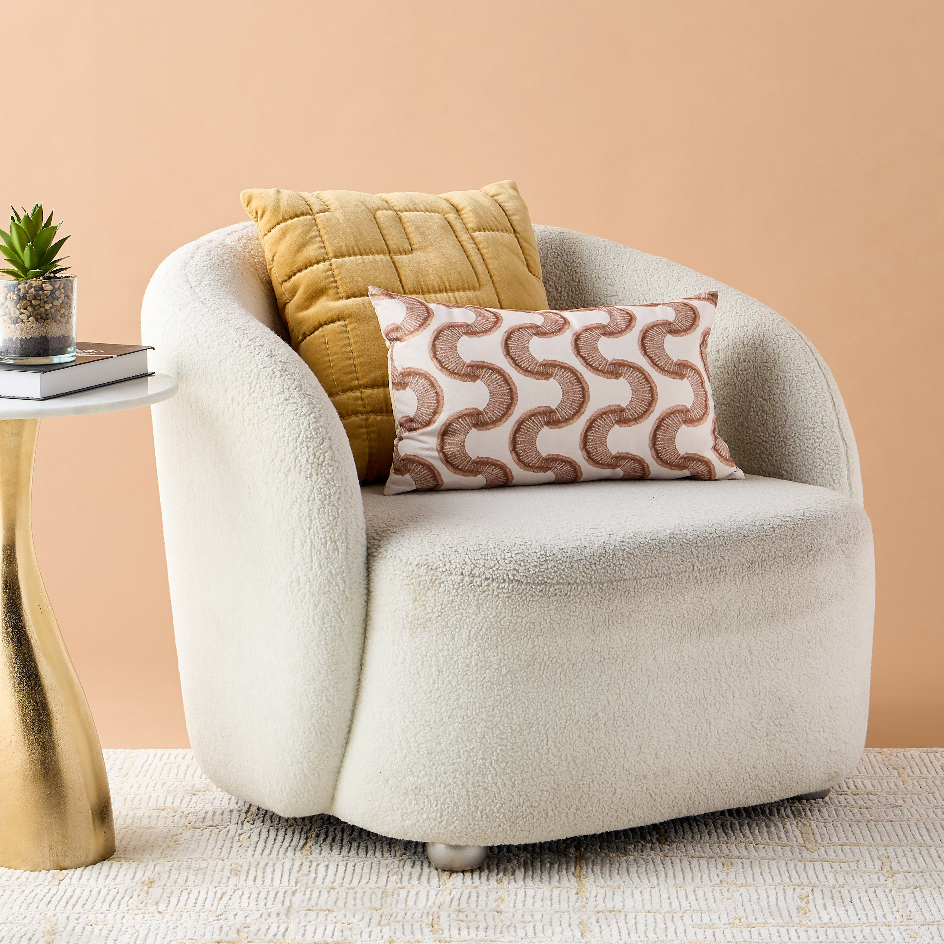 Printed Brushed Velvet Filled Cushion - 30x50 cms-household-cushionsandthrows-filledcushions-decorativecushions-image-1