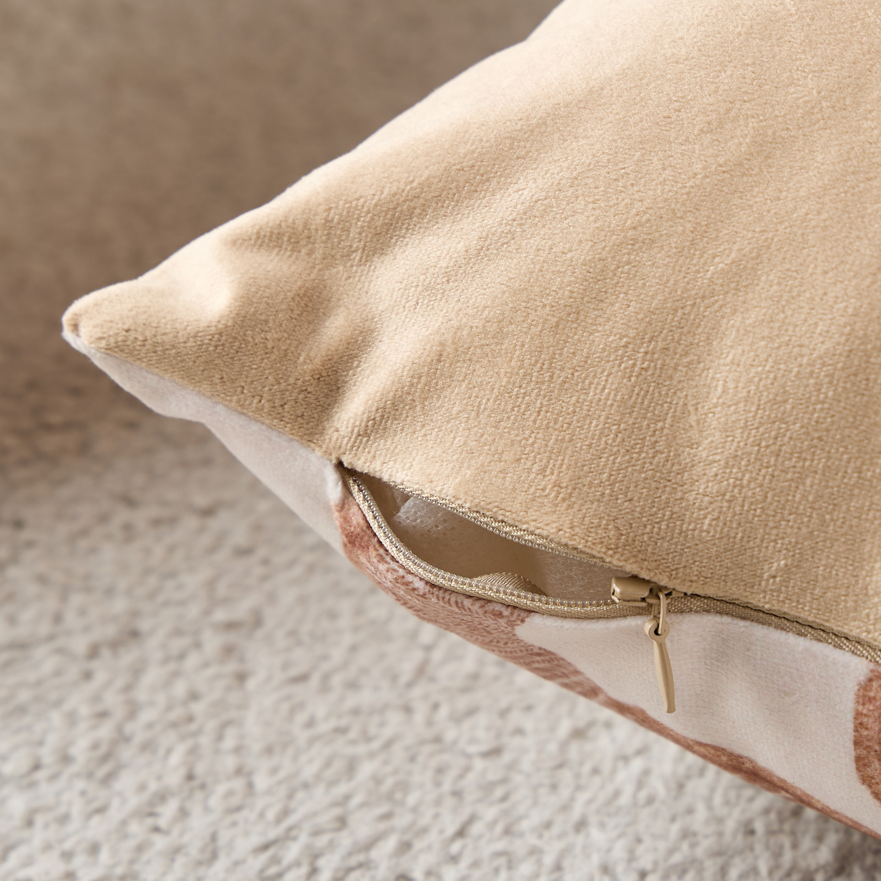 Printed Brushed Velvet Filled Cushion - 30x50 cms-household-cushionsandthrows-filledcushions-decorativecushions-image-5