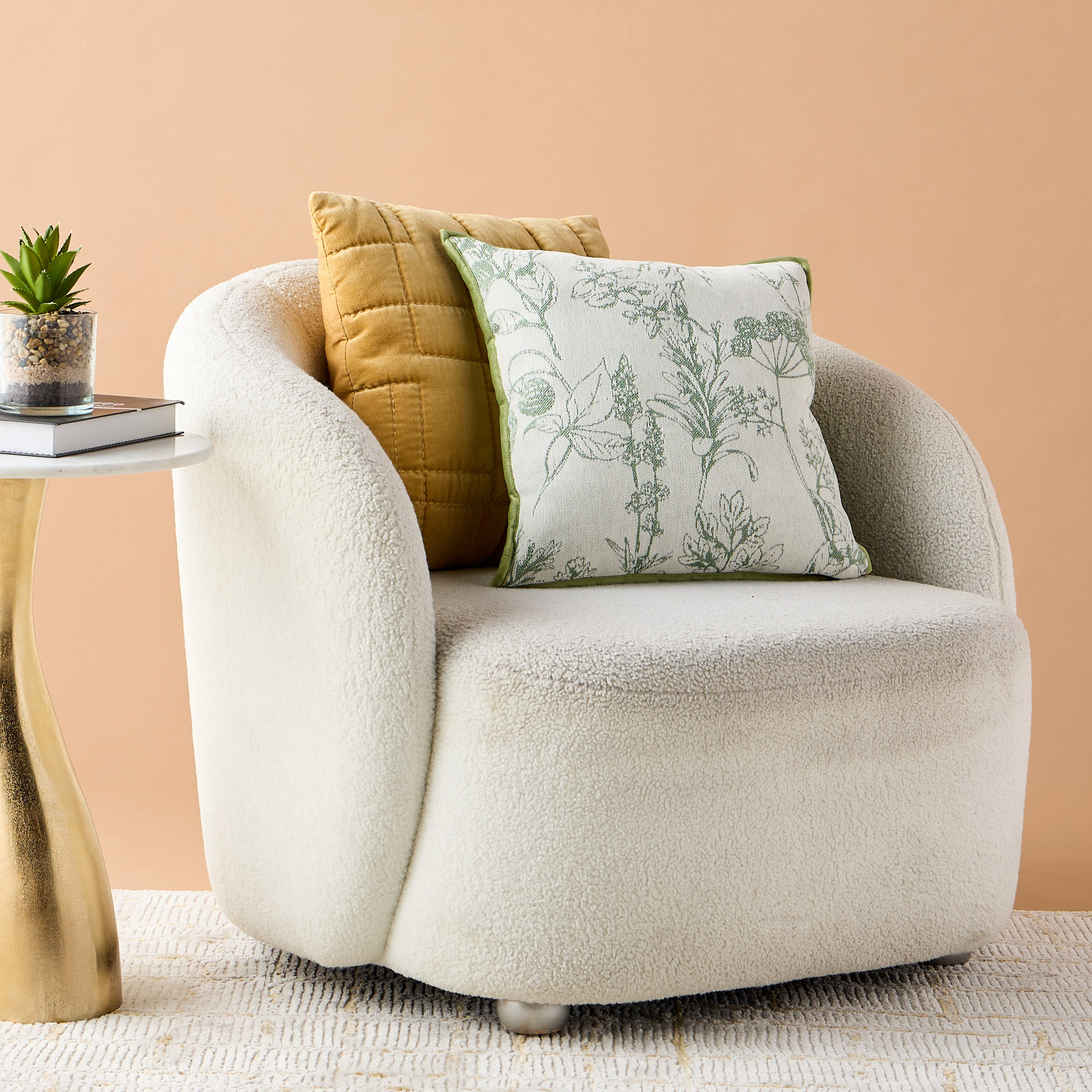 Jacquard Filled Cushion with Flange - 45x45 cms-household-cushionsandthrows-filledcushions-decorativecushions-image-1