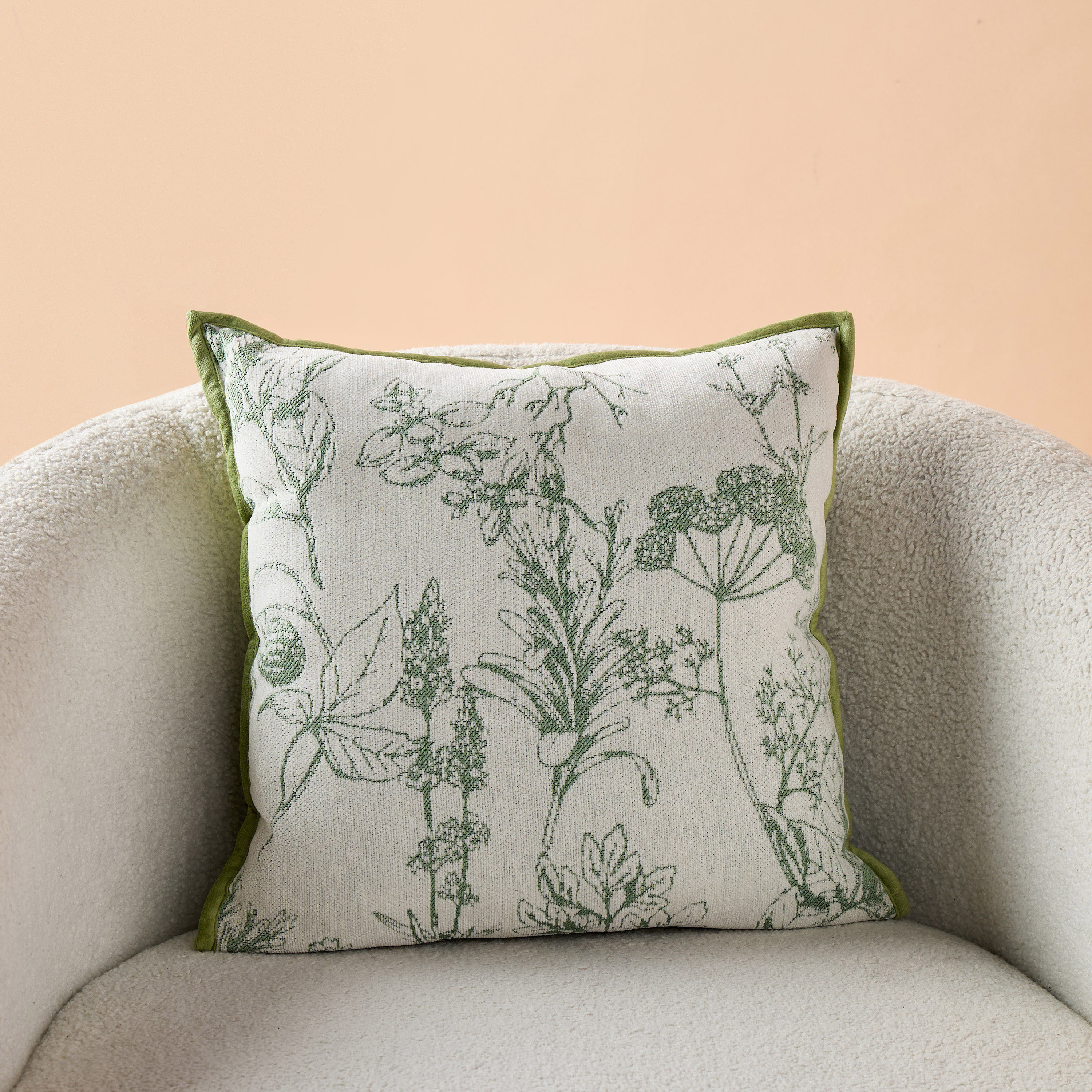 Jacquard Filled Cushion with Flange - 45x45 cms-household-cushionsandthrows-filledcushions-decorativecushions-image-2