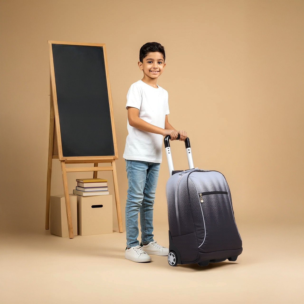 شنطة ترولي للأطفال 8-13 سنة بحزام قابل للتعديل وطبعات من جونيورز-school-bagsandbackpacks-trolleybags-image-8