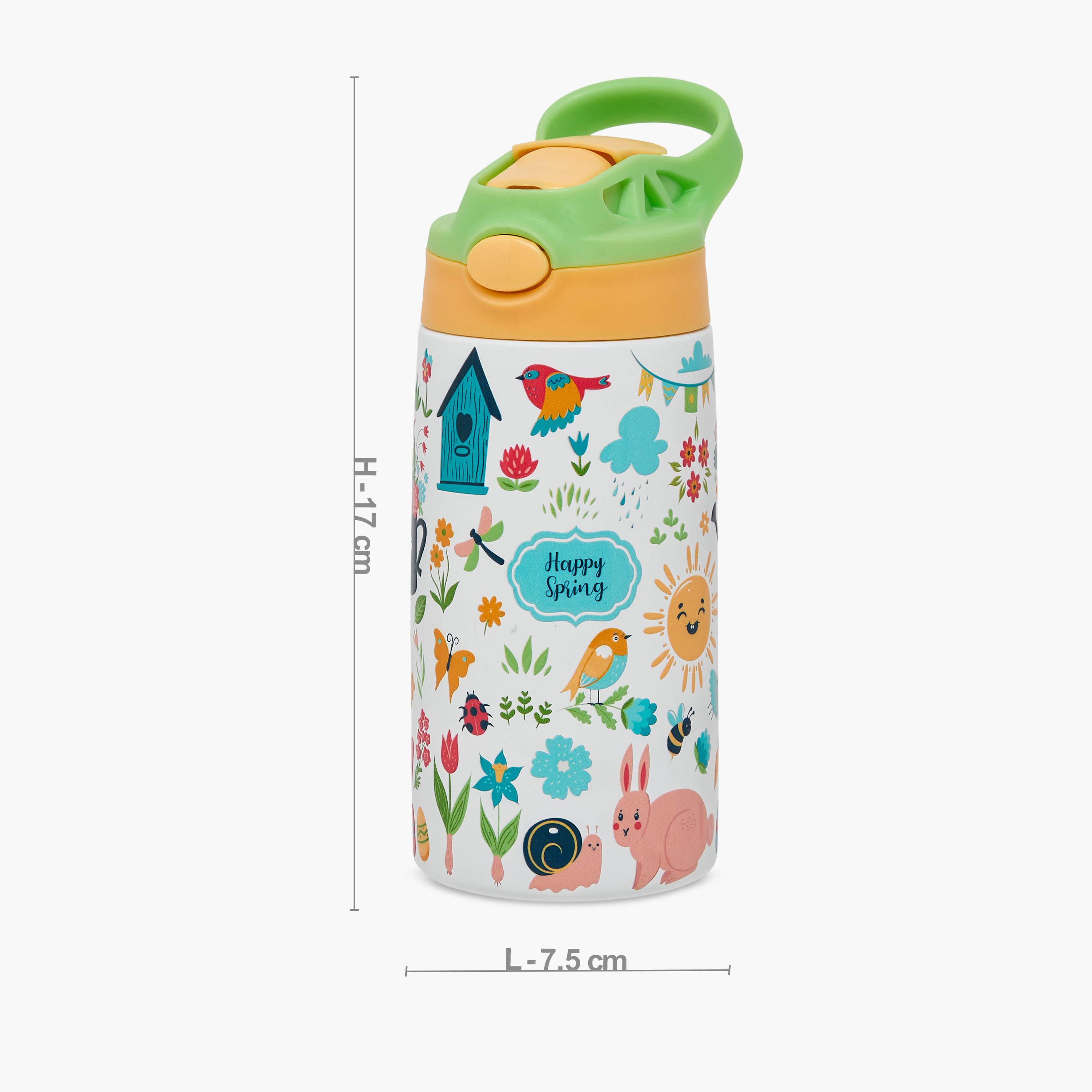 Juniors Printed Stainless Steel Water Bottle with BPA-Free – 350 ml-school-waterbottles-image-2
