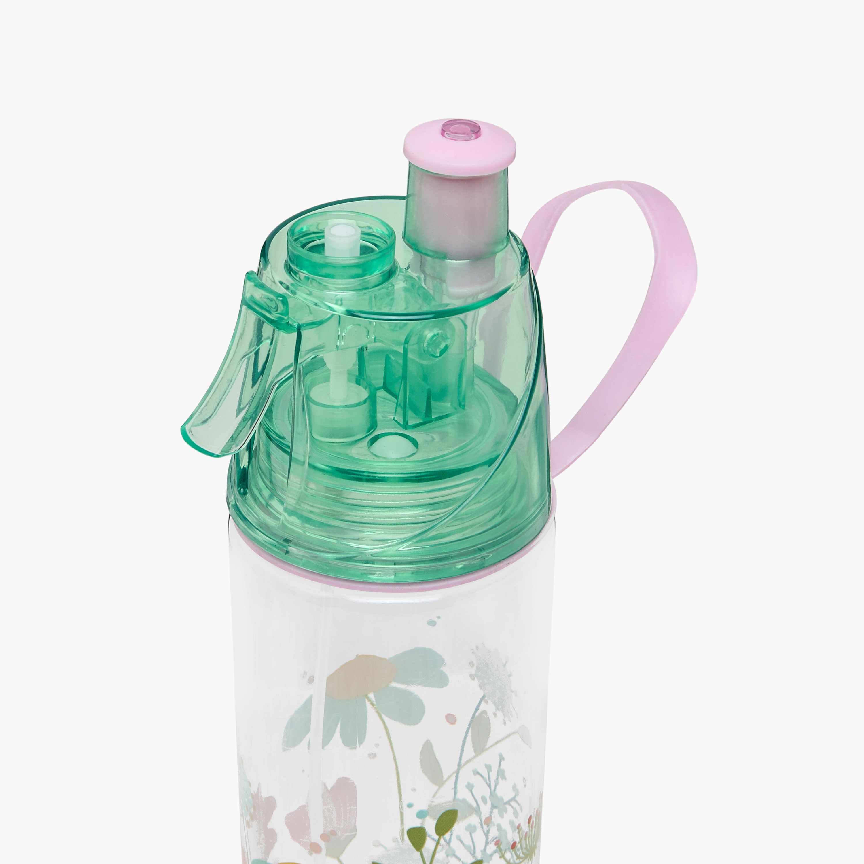 Juniors Floral Tritan Water Bottle with Water Mist Trigger – 580 ml-school-waterbottles-image-3