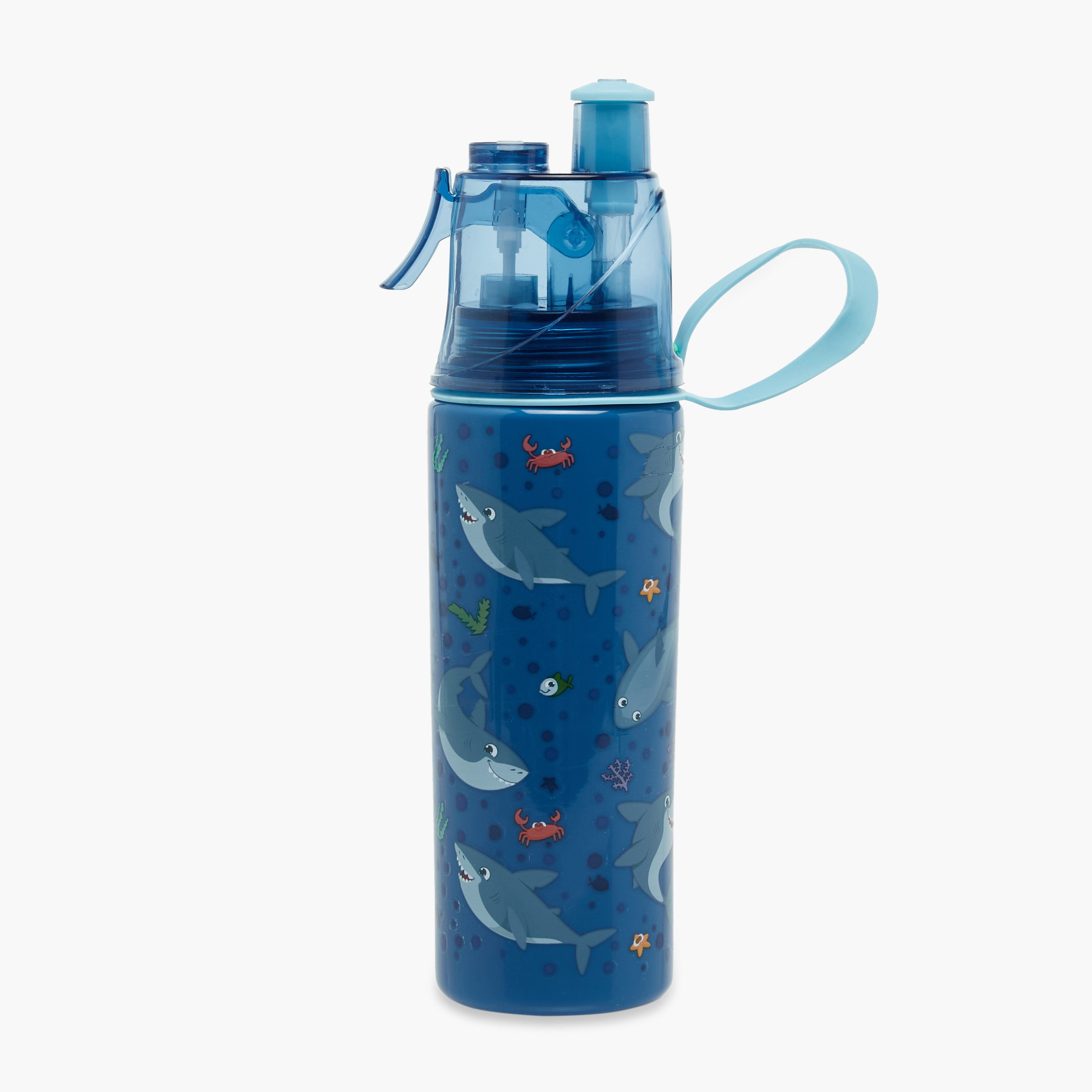 Juniors Shark Print Tritan Spray Water Bottle - 580 ml-school-waterbottles-image-1